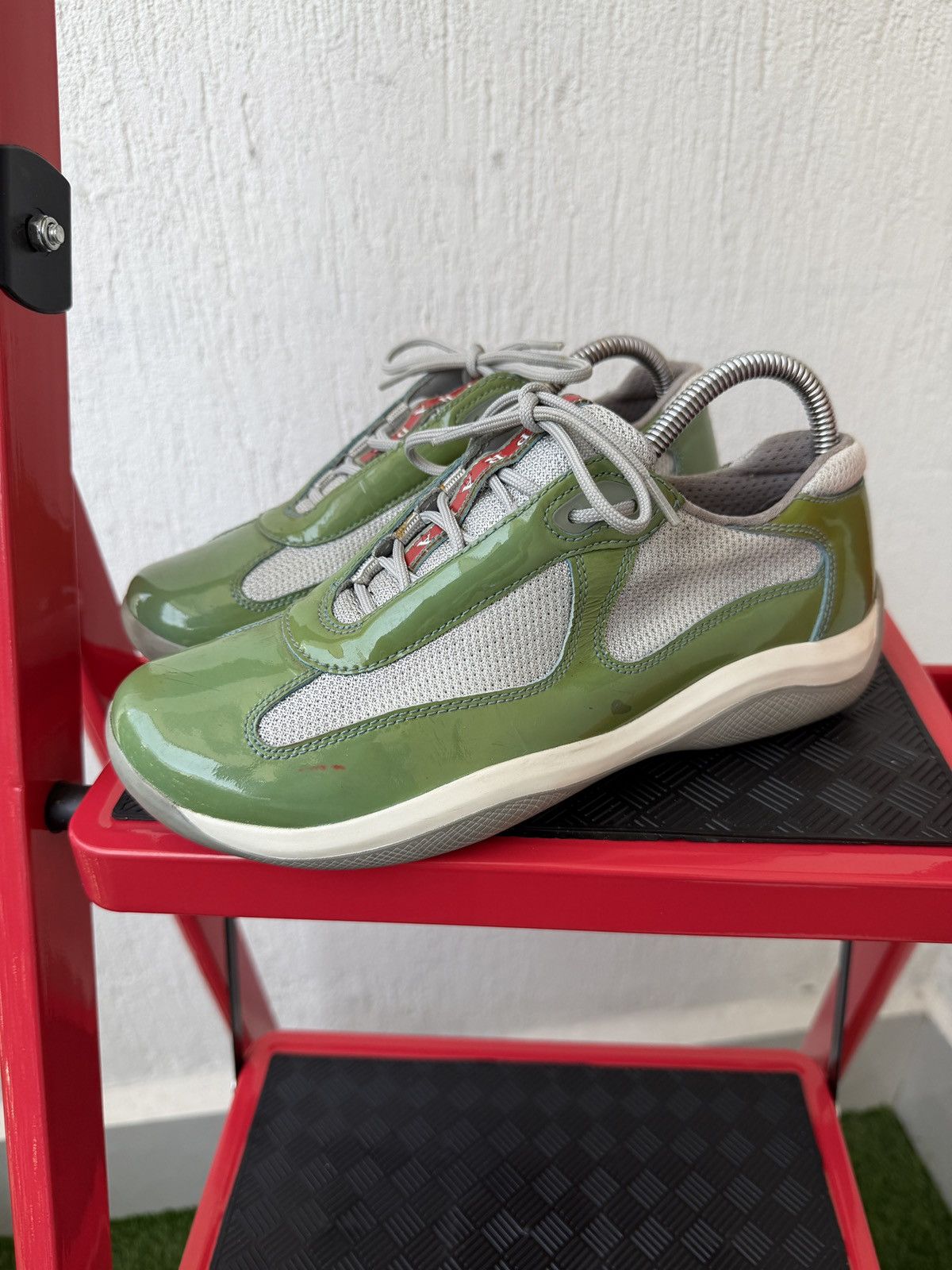 Prada America cup patent leather trainers Size US 8 / IT 38 - 1 Thumbnail