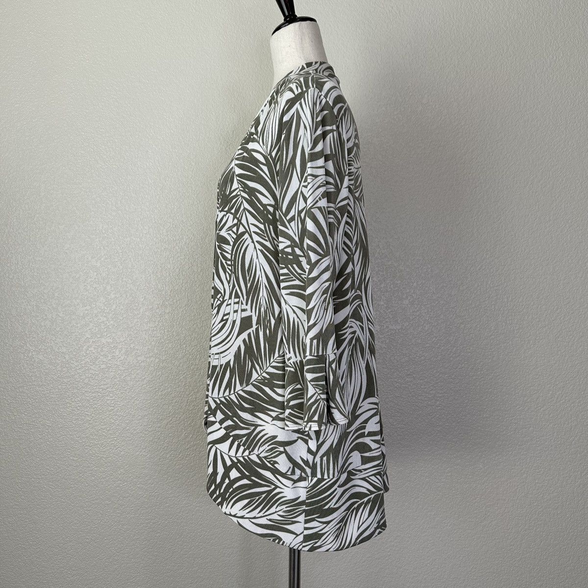 Chicos Chico’s Leaf Prin Open Front Cardigan Size L / US 10 / IT 46 - 5 Thumbnail
