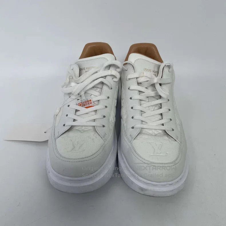 Louis Vuitton Louis Vuitton All Leather Embossed White Shoes Size US 7.5 / EU 40-41 - 1 Thumbnail