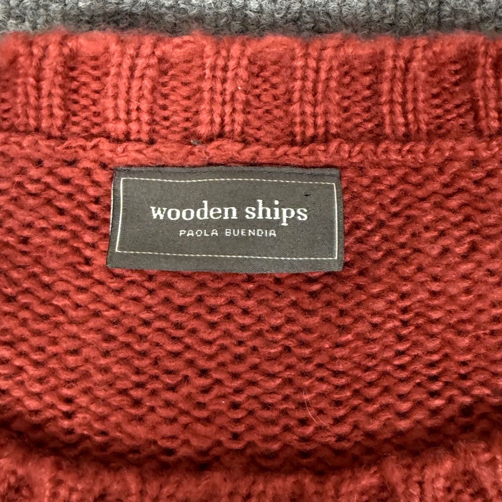 Vintage VINTAGE Wooden Ships Skull Knit Sweater S/M Oversized Crew Neck Women Geometric Ghost Halloween Horror Knit Fall Fashion Size S / US 4 / IT 40 - 4 Thumbnail