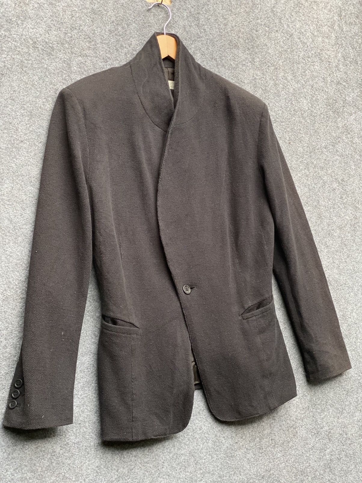 Yohji Yamamoto Yohji Yamamoto "The Ginza Story" Shawl Collar Knit Blazer Size S / US 4 / IT 40 - 3 Thumbnail