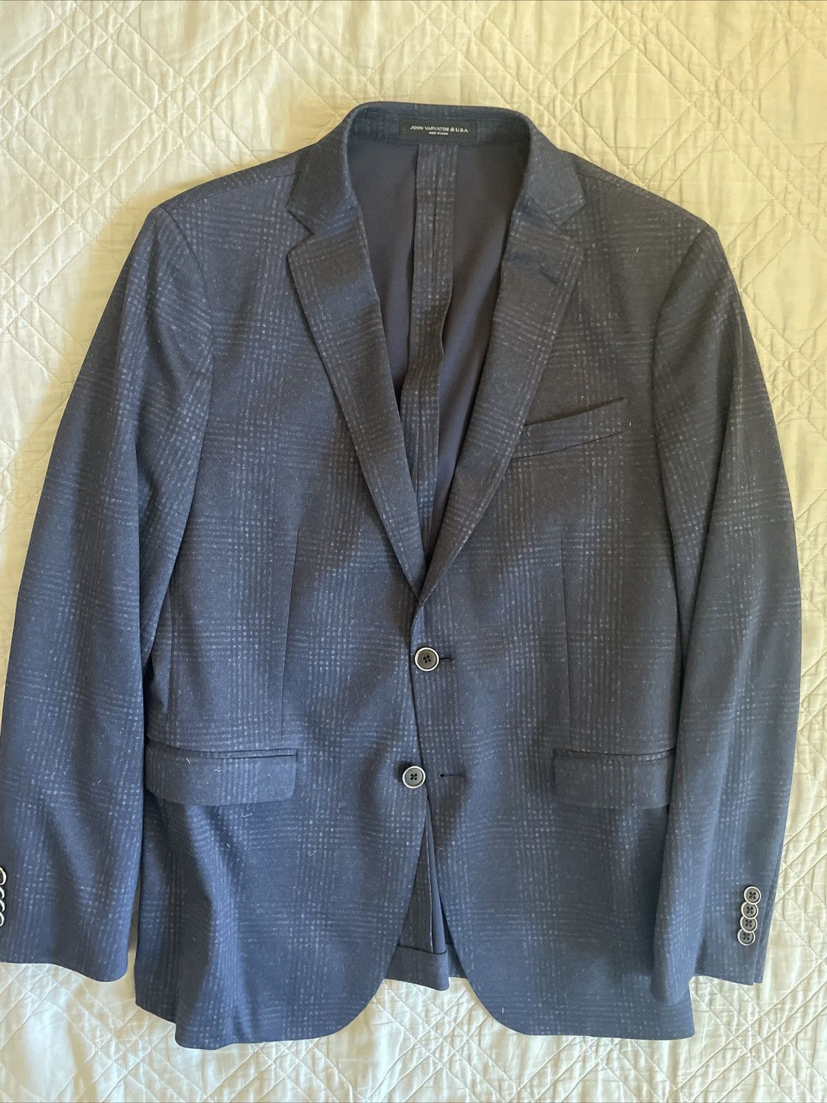 John Varvatos Shadow Glen Check Varick Jacket Size 40R - 1 Thumbnail