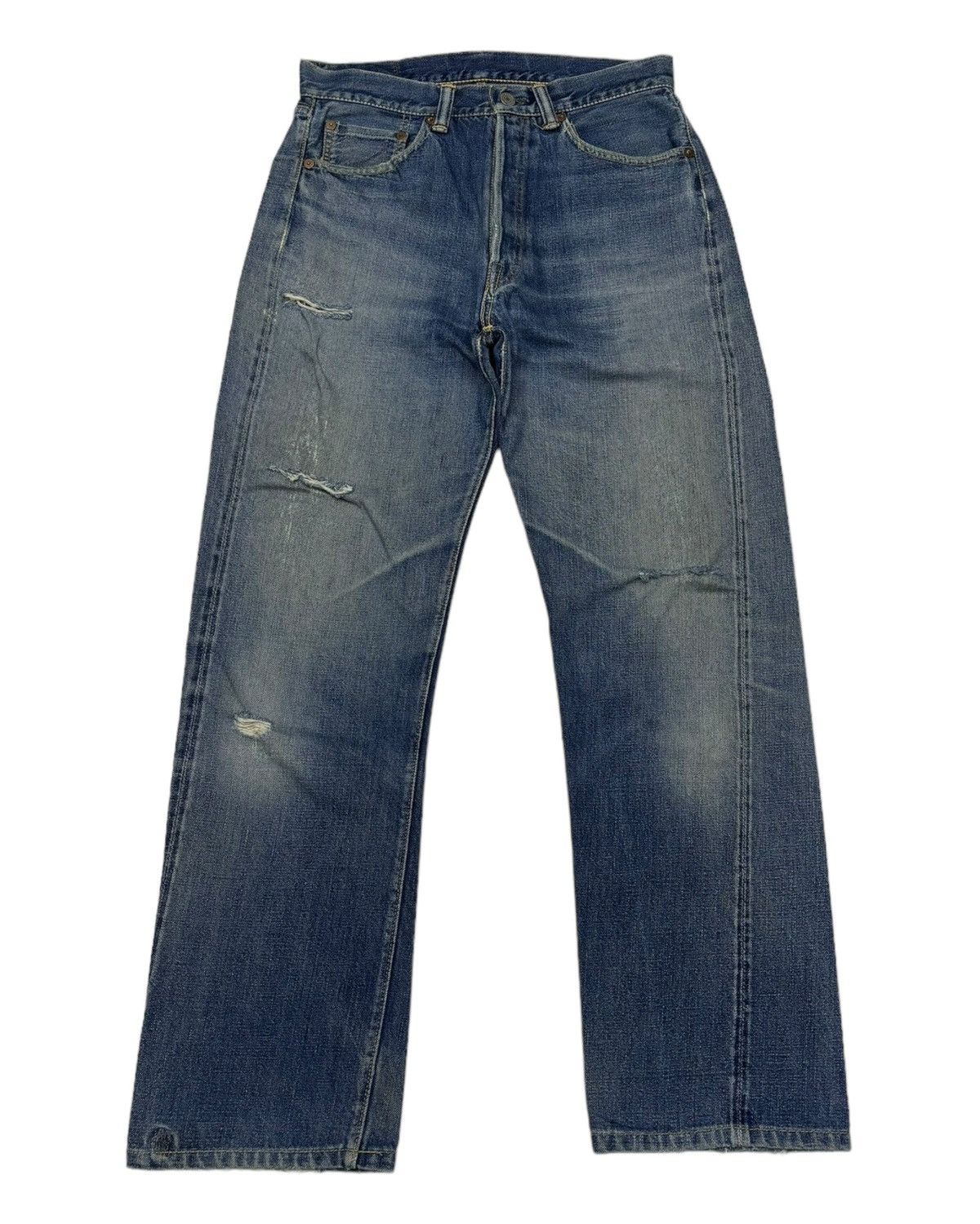 Sugar Cane VINTAGE 80s WAREHOUSE REDLINE SELVEDGE DENIM JEANS Size US 30 / EU 46 - 3 Thumbnail