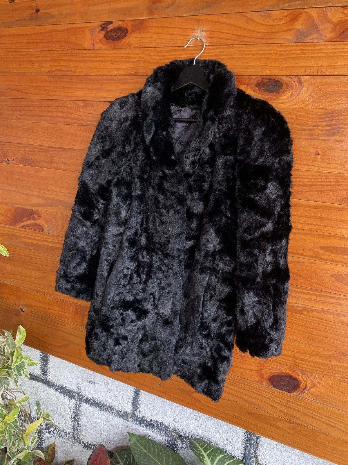Vintage Vintage Jean Louis de Paris Faux Fur Coat Black Winter Coat Size M / US 6-8 / IT 42-44 - 4 Thumbnail