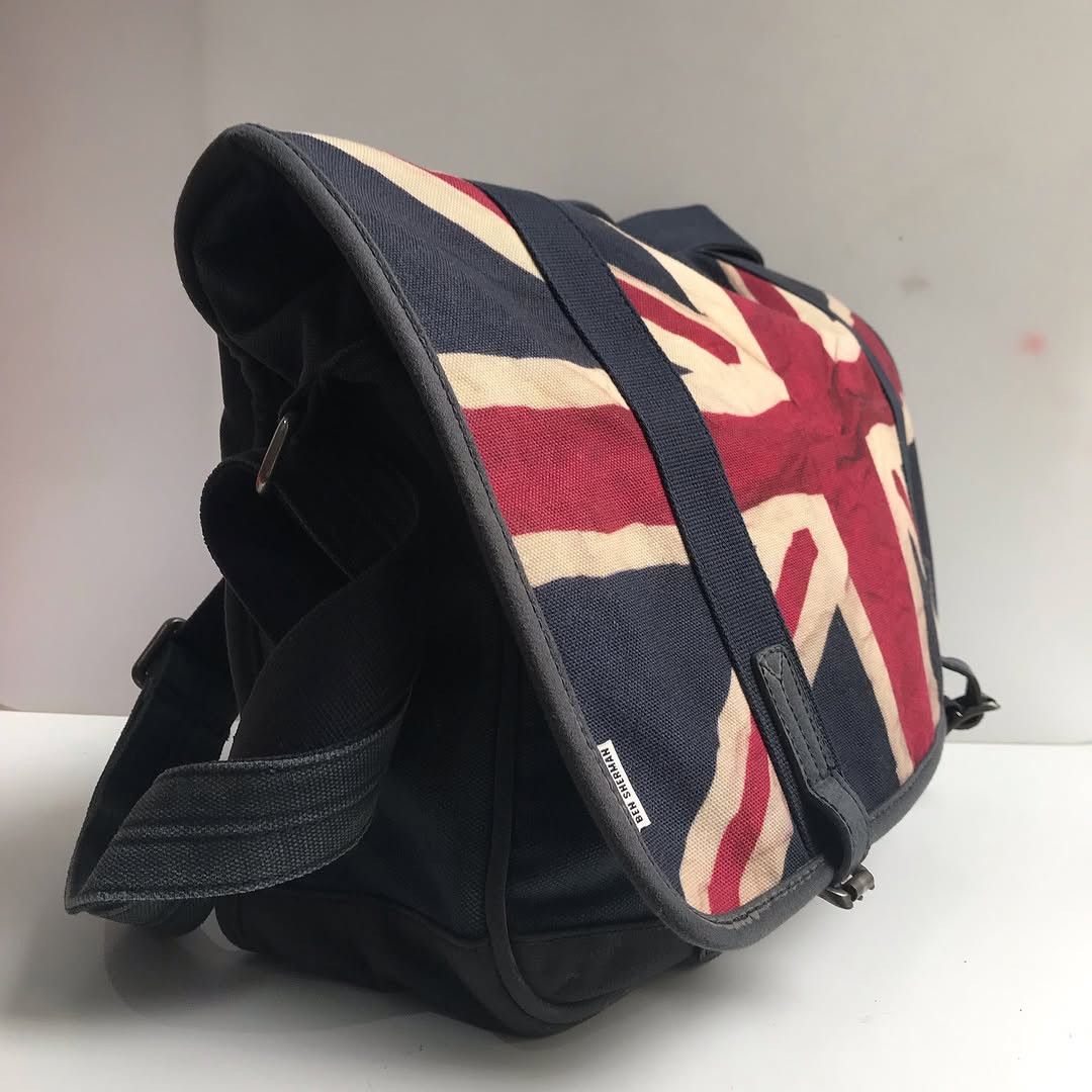Ben Sherman Ben Sherman Union Jack Messenger Shoulder Canvas Bag navy Size ONE SIZE - 3 Thumbnail