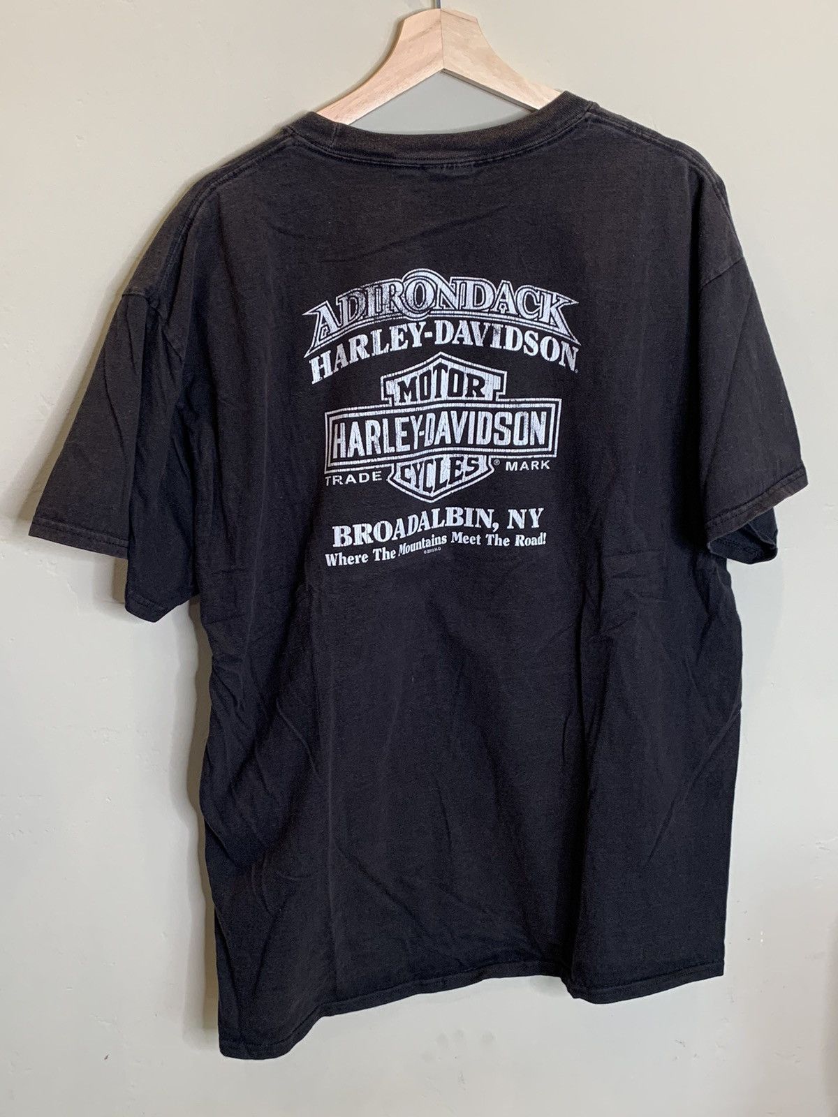 Designer × Harley Davidson *RARE* Harley Davidson Blue Flame Eagle Adirondack NY Shirt Size US XL / EU 56 / 4 - 2 Thumbnail