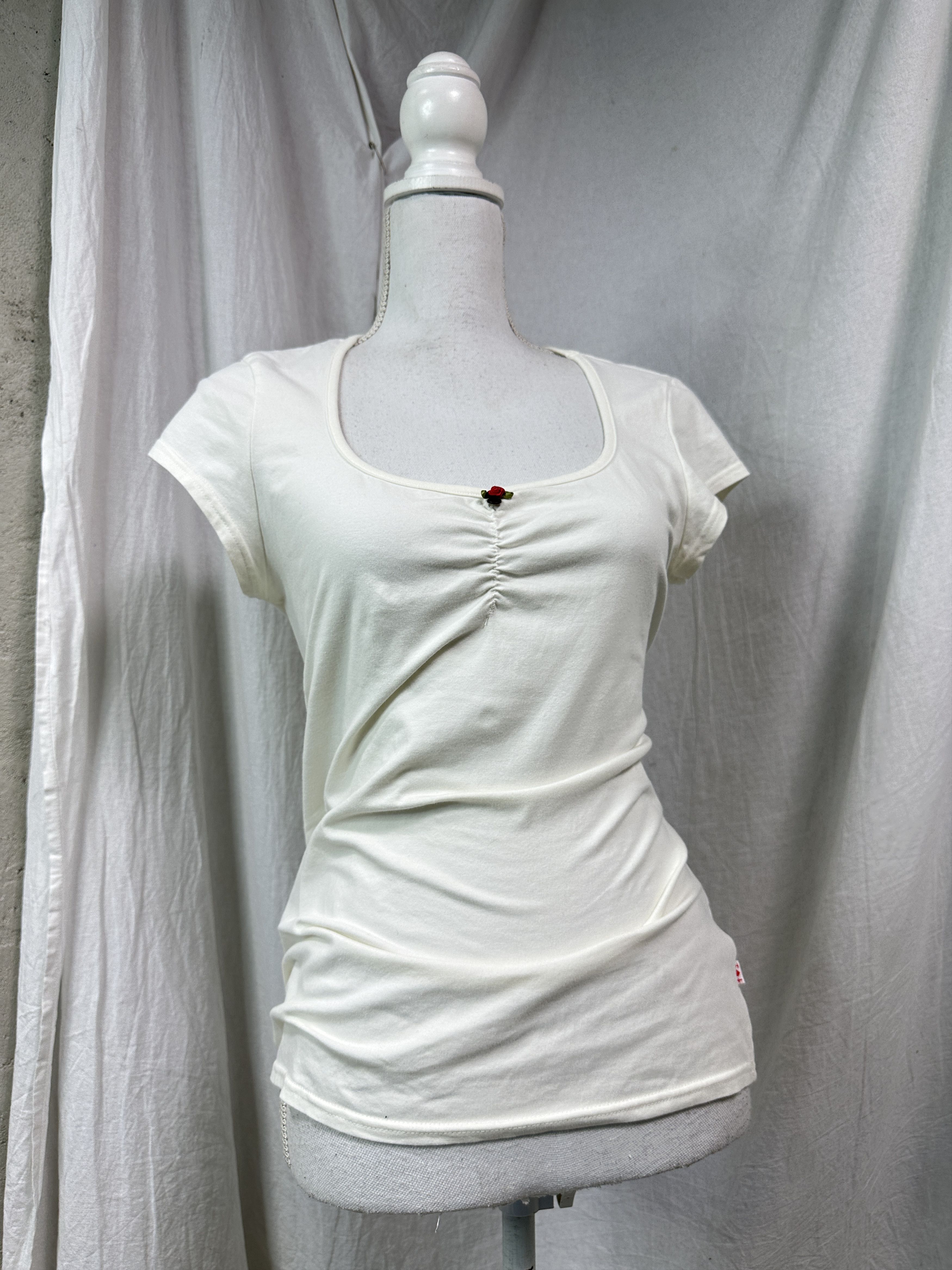 Vintage Vintage Coquette Minimalistic Romantic Rose Top Y2K Size XL / US 12-14 / IT 48-50 - 1 Thumbnail