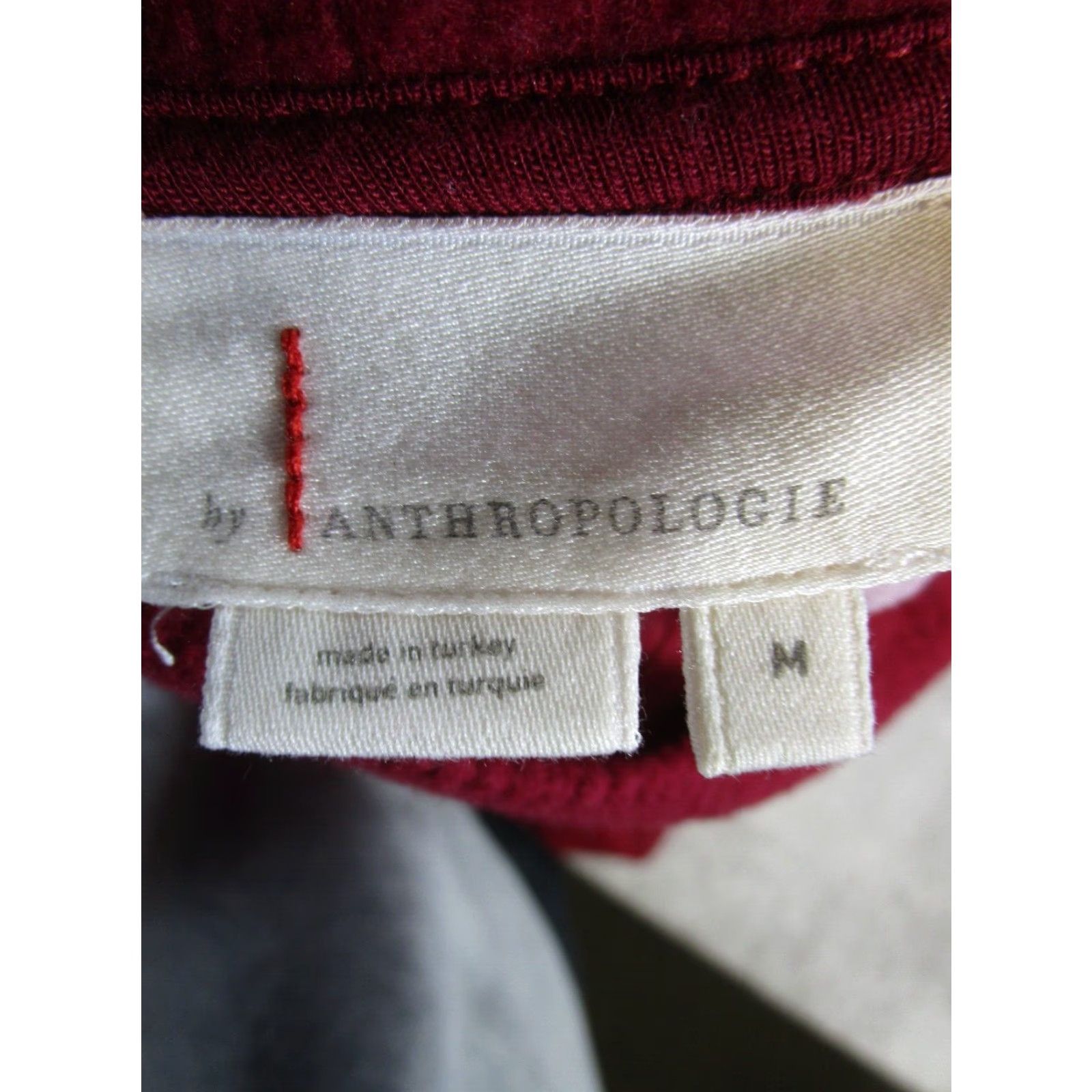 Anthropologie Anthropologie Sweater Womens Medium Red Knit Shirt Pullover Mock Neck Long Sleeve Solid Polyester Knit Christmas 90s Womens Size M / US 6-8 / IT 42-44 - 3 Thumbnail