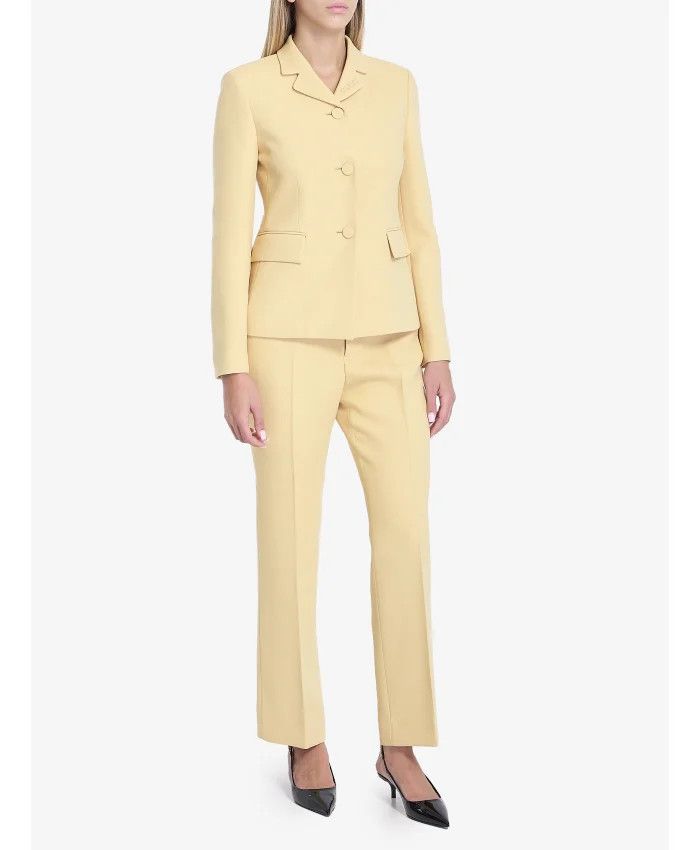 Gucci o1la5ras0526 Light Wool Crêpe Pants in Yellow Size 28" / US 6 / IT 42 - 2 Thumbnail