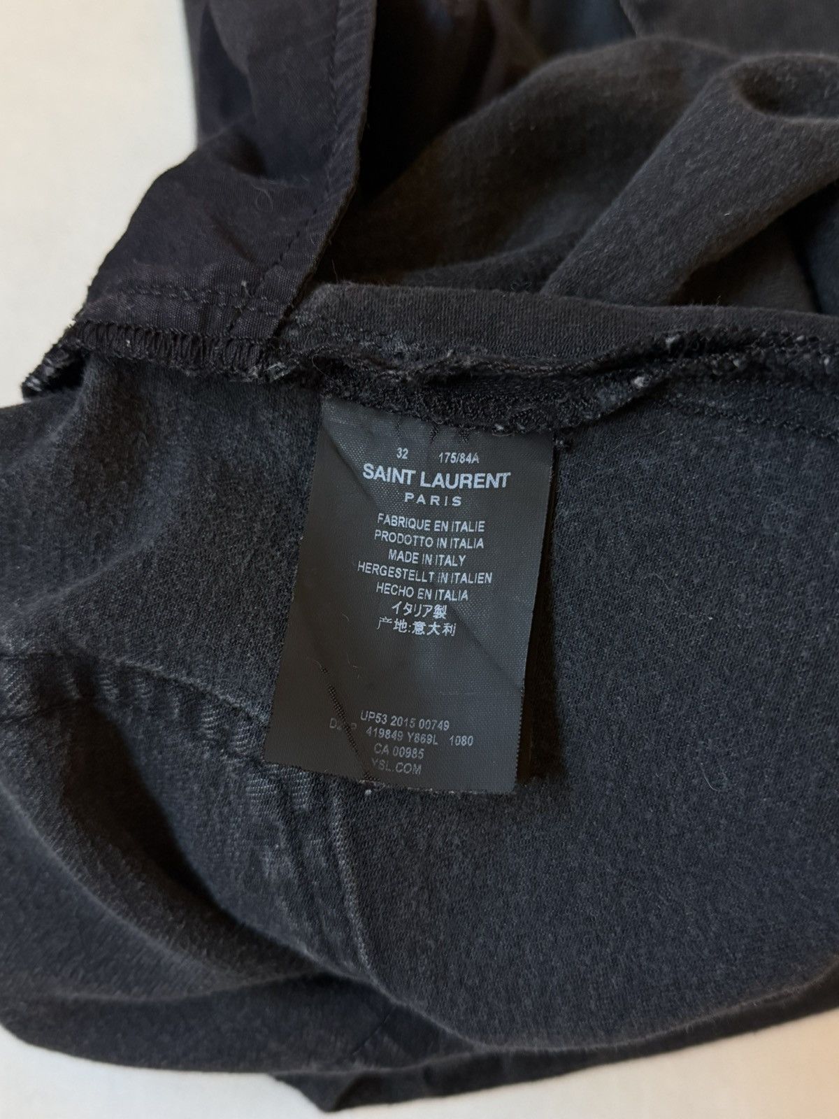 Saint Laurent Paris Saint Laurent 2015 D01 D02 Slim Skinny Jeans By Hedi Slimane Size US 32 / EU 48 - 12 Thumbnail