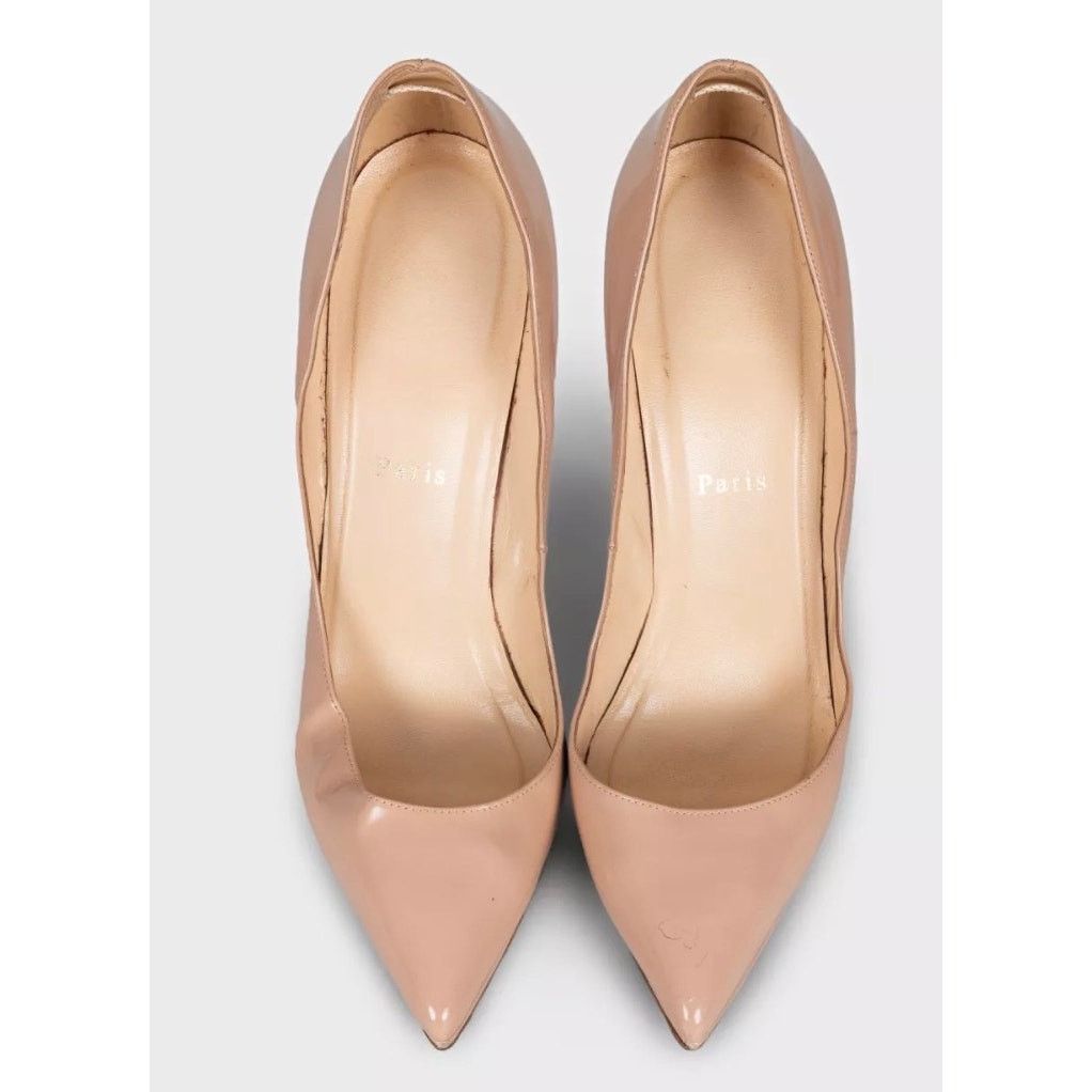 Christian Louboutin Christian Louboutin Beige Leather Pointed Toe Heels Sz.39.5 Size US 8.5 / IT 38.5 - 2 Thumbnail