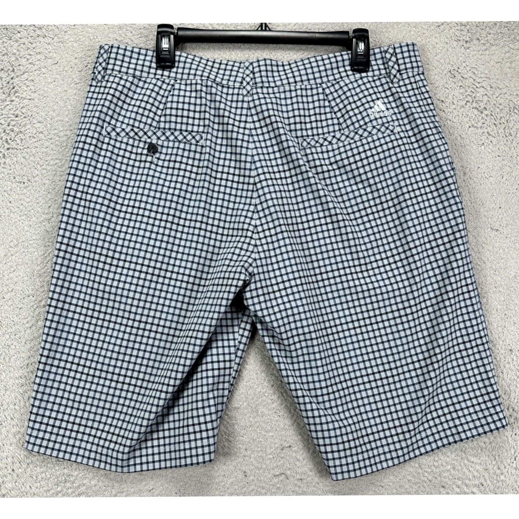 Adidas adidas Shorts Mens 36 Blue Golf Plaid Flat Front Pockets Chino Outdoor Casual Size US 36 / EU 52 - 3 Thumbnail