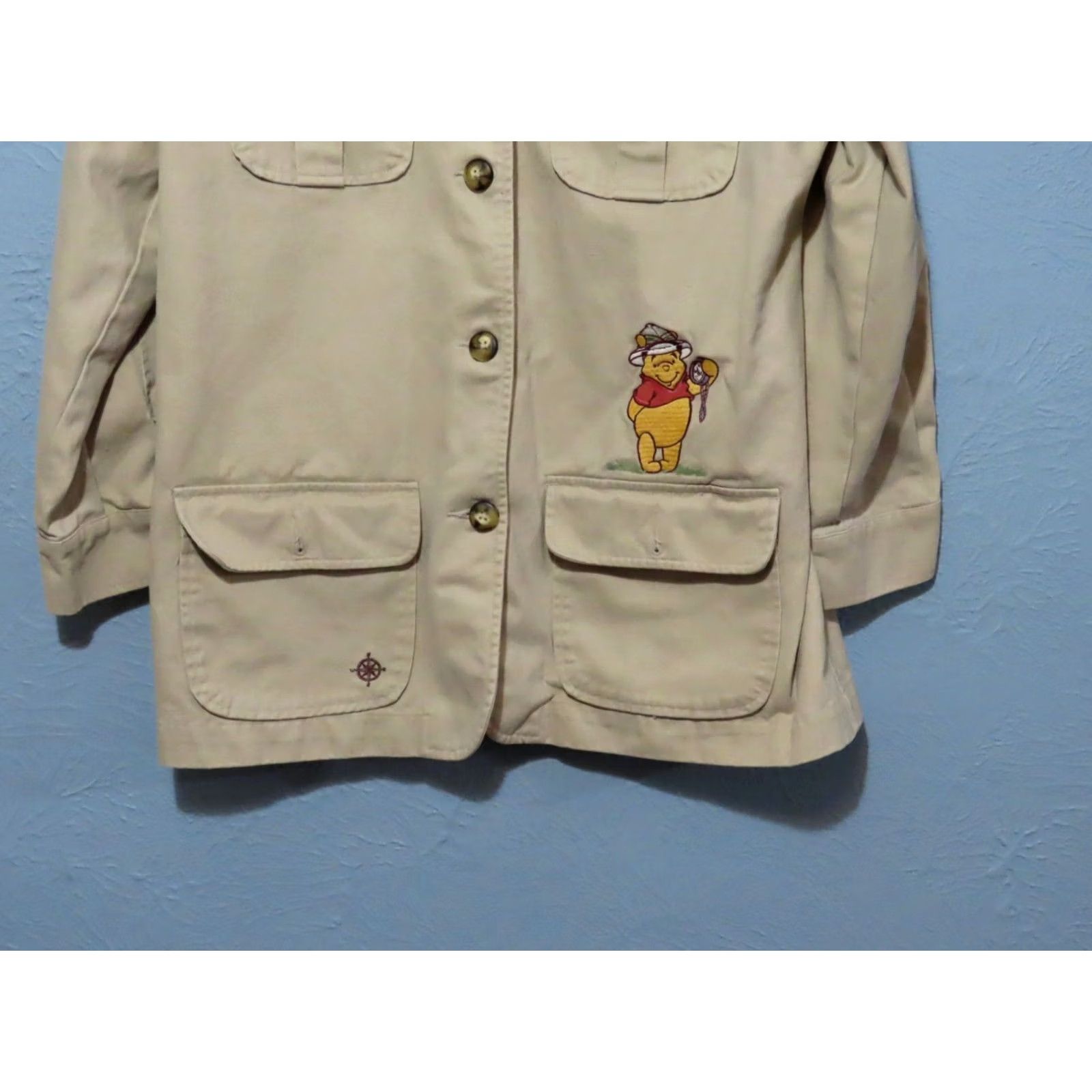 Disney READ Disney Winnie the Pooh Embroidered Button Up Shirt Ivory Women's XL Size XL / US 12-14 / IT 48-50 - 2 Thumbnail