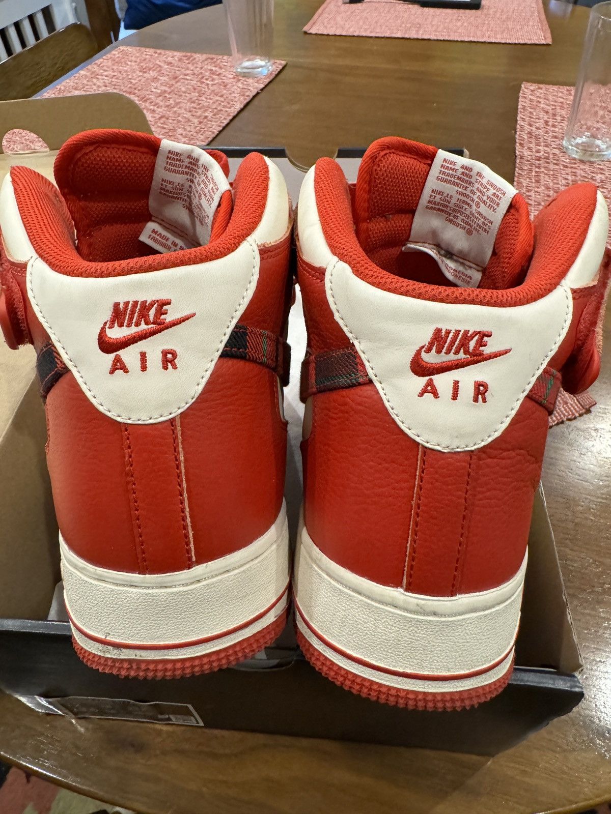 Nike Air Force 1 Mid ‘07 LX Tartan Plaid Size US 12 / EU 45 - 5 Thumbnail