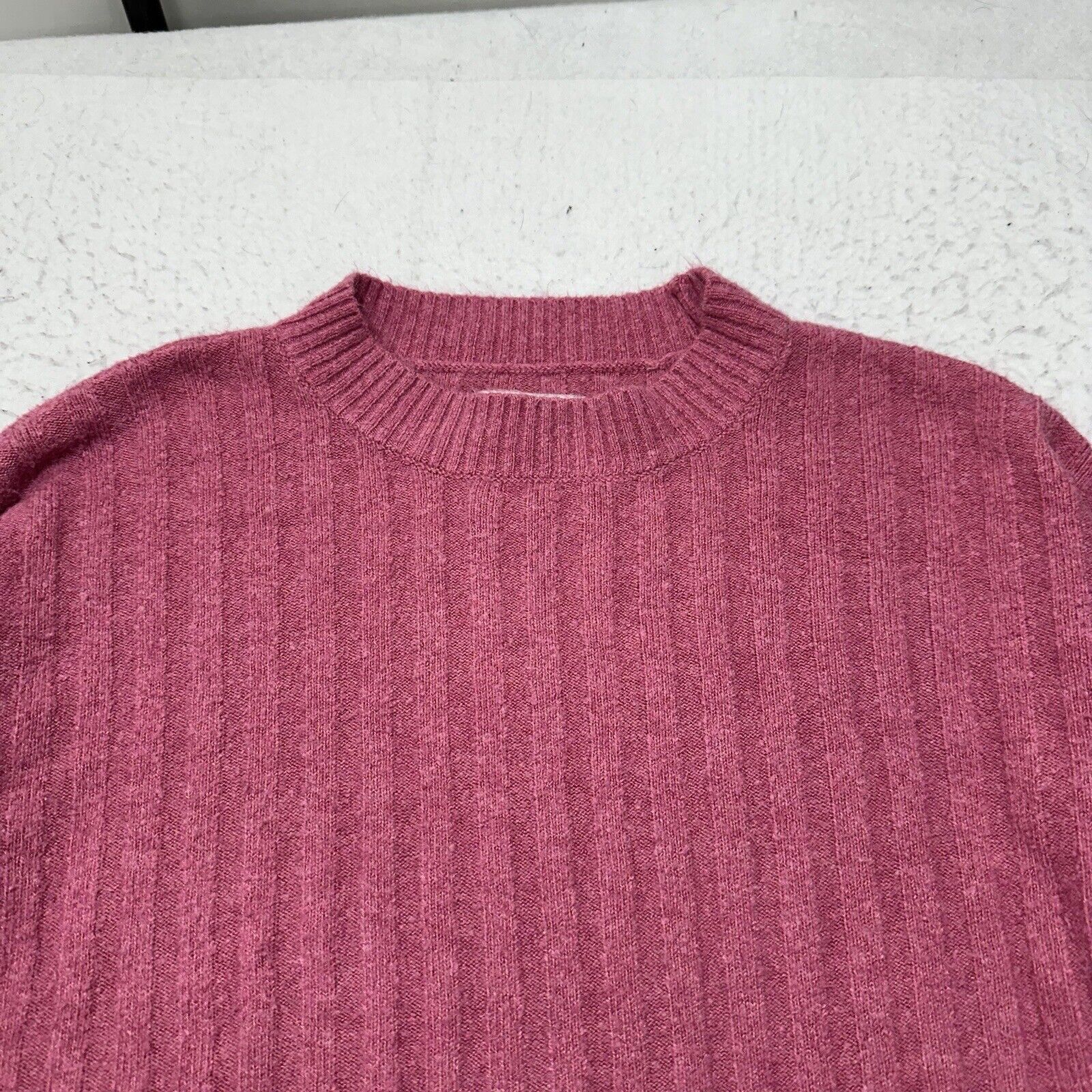 American Eagle Outfitters American Eagle XS Cropped Crewneck Sweater Pink Knit Size XS / US 0-2 / IT 36-38 - 2 Thumbnail