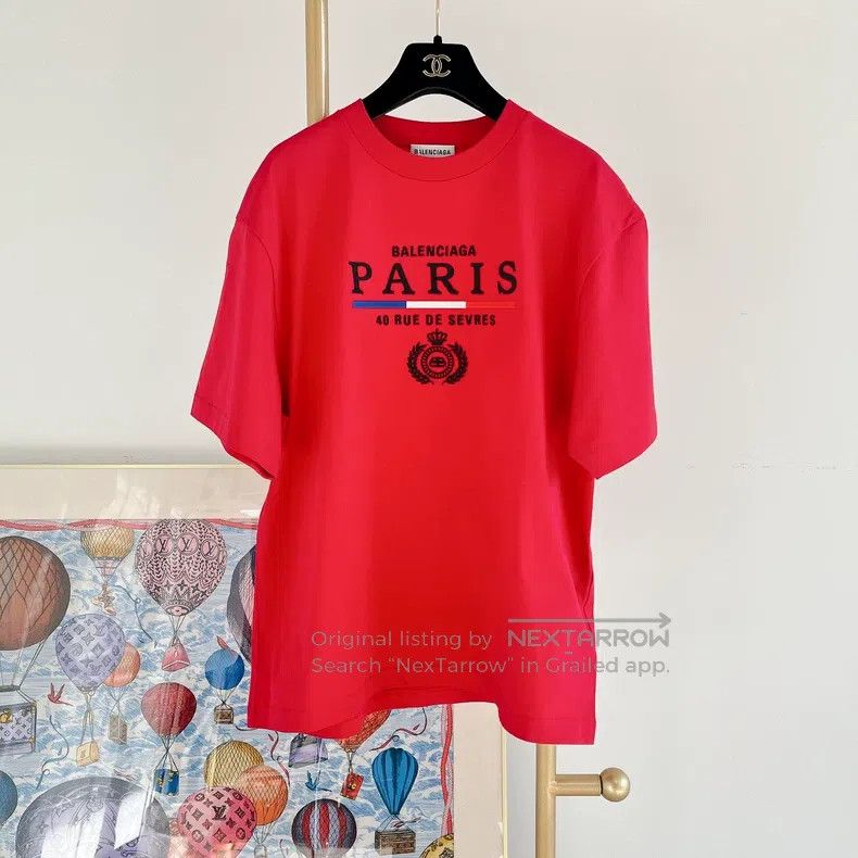 Balenciaga Balenciaga Red Short Sleeve Top Size US M / EU 48-50 / 2 - 1 Thumbnail