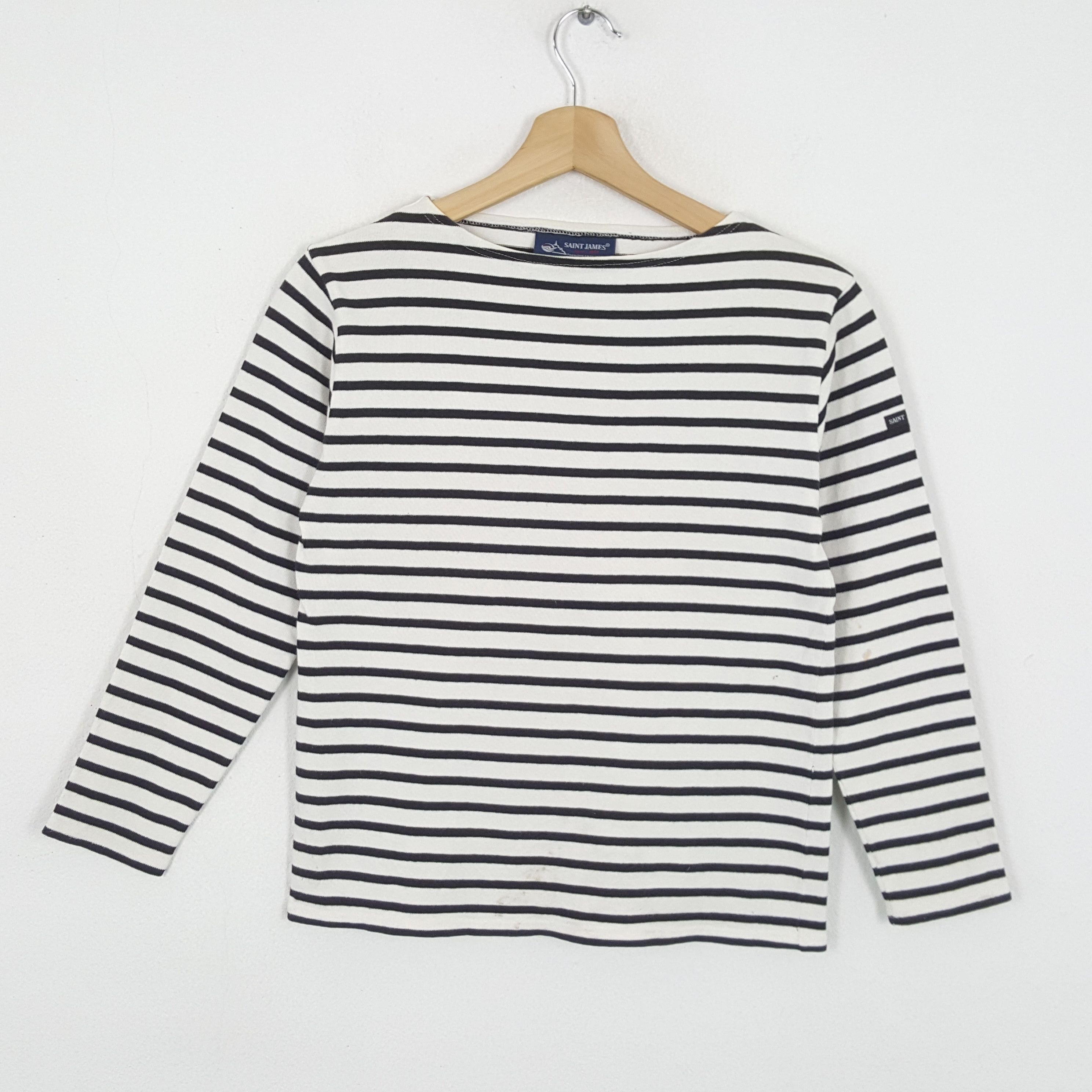 Vintage SAINT JAMES American Fashion Brand Stripe T-ShirtS