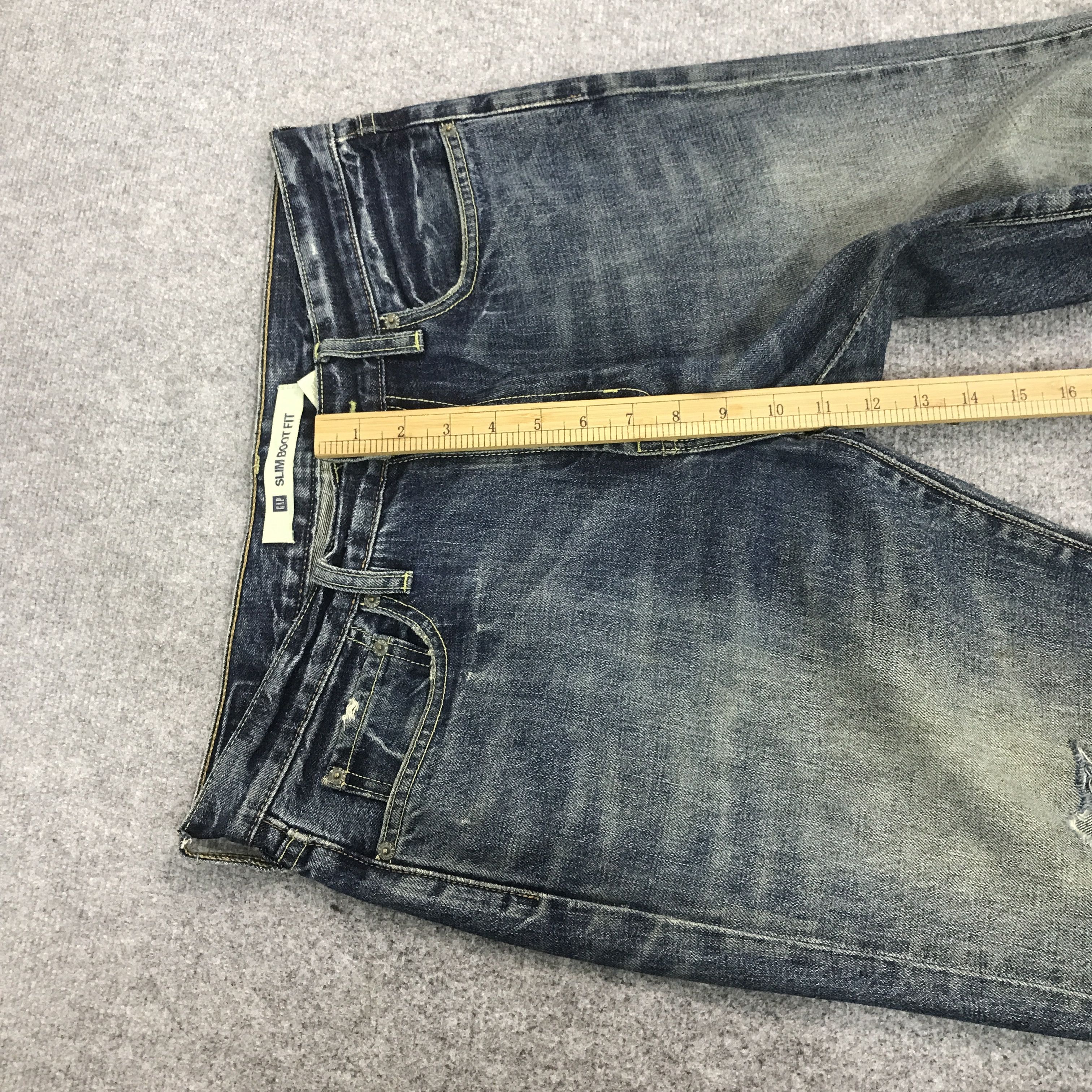 Japanese Brand Bootcut style Gap distressed denim jeans pants Size US 32 / EU 48 - 8 Thumbnail