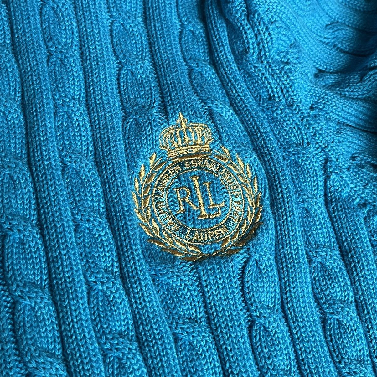 Lauren Ralph Lauren Vintage 2000s Polo Ralph Lauren Cable Rope Knit Zip Jacket Size M / US 6-8 / IT 42-44 - 3 Thumbnail