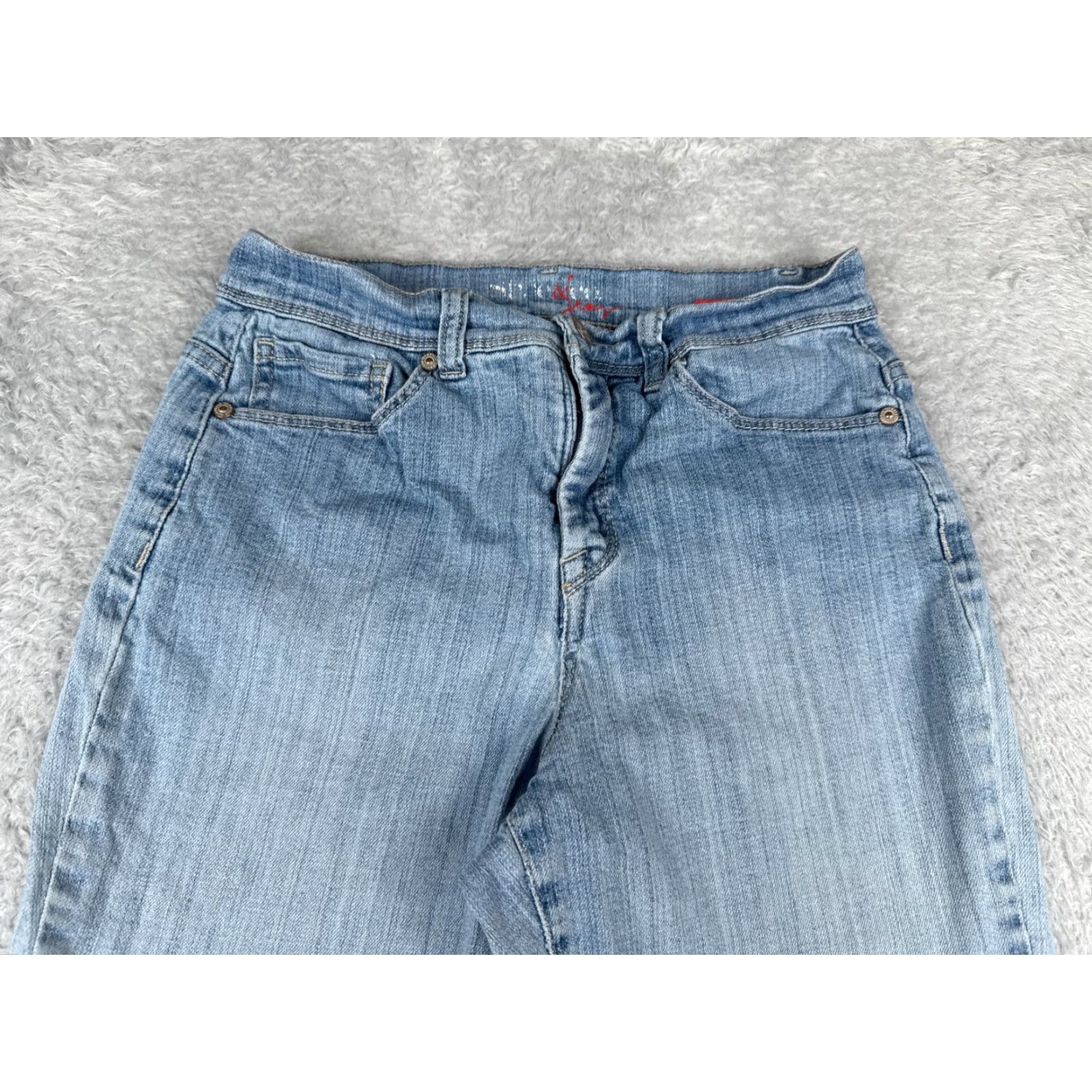 Vintage Style&co. Jeans Women Flared Jeans 6 Light Blue Denim Mid Rise 25x29 Blue, 5-Pocket, 29 Inseam, Regular, Cotton, Size 6, Jeans, Women, Style&Co. Size 28" / US 6 / IT 42 - 4 Thumbnail