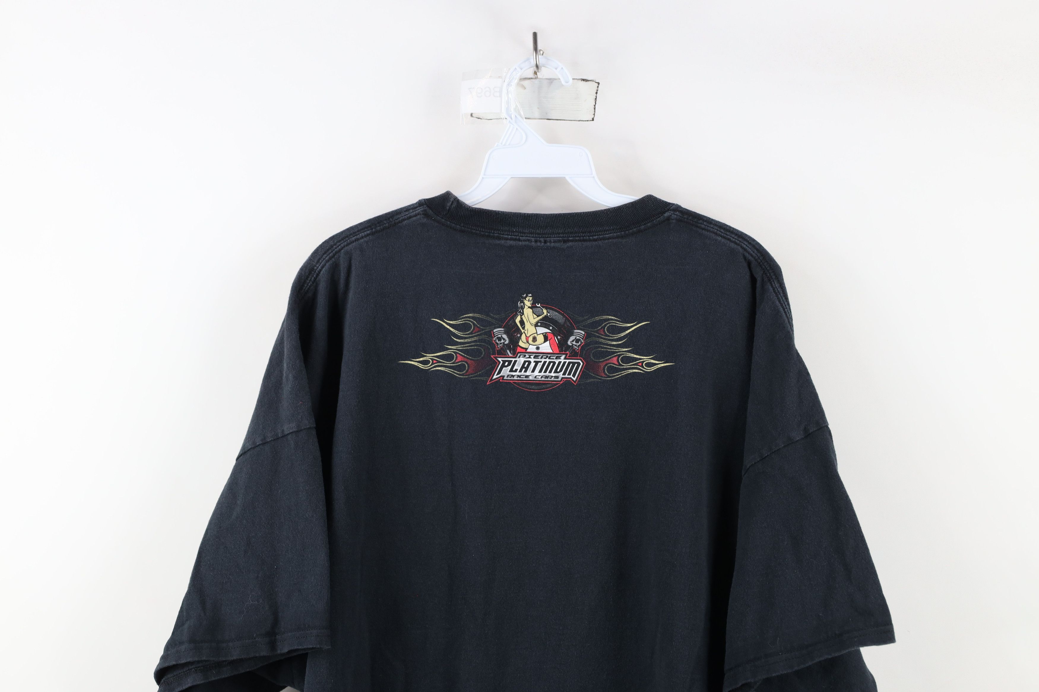 Vintage Y2K Streetwear Flames Pinup Girl Skull Car Racing T-Shirt Size US XXL / EU 58 / 5 - 12 Thumbnail