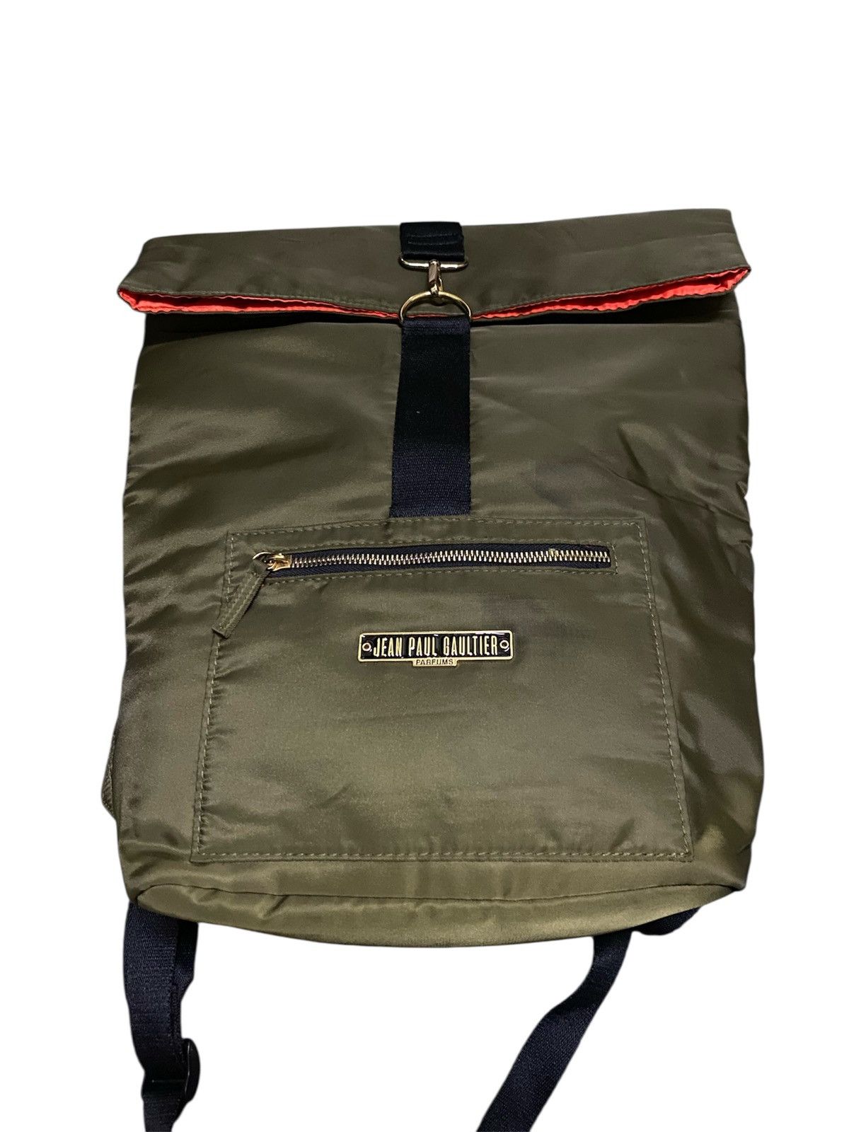 Jean Paul Gaultier Jean Paul Gaultier Unisex Olive Green Nylon Rolltop Backpack Size ONE SIZE - 1 Thumbnail