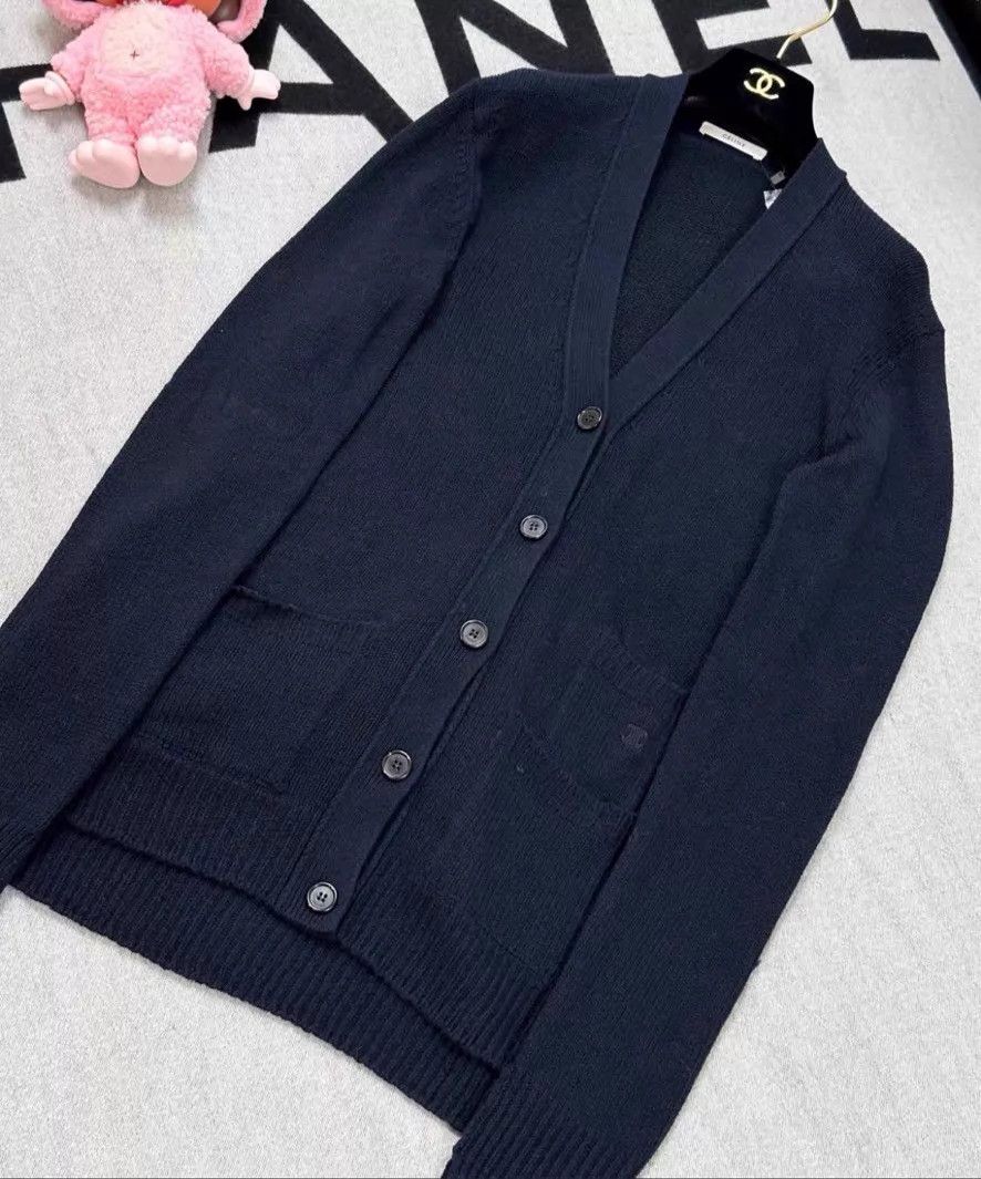 Celine Celine Navy Blue Knit Cardigan XS Size XS / US 0-2 / IT 36-38 - 1 Thumbnail