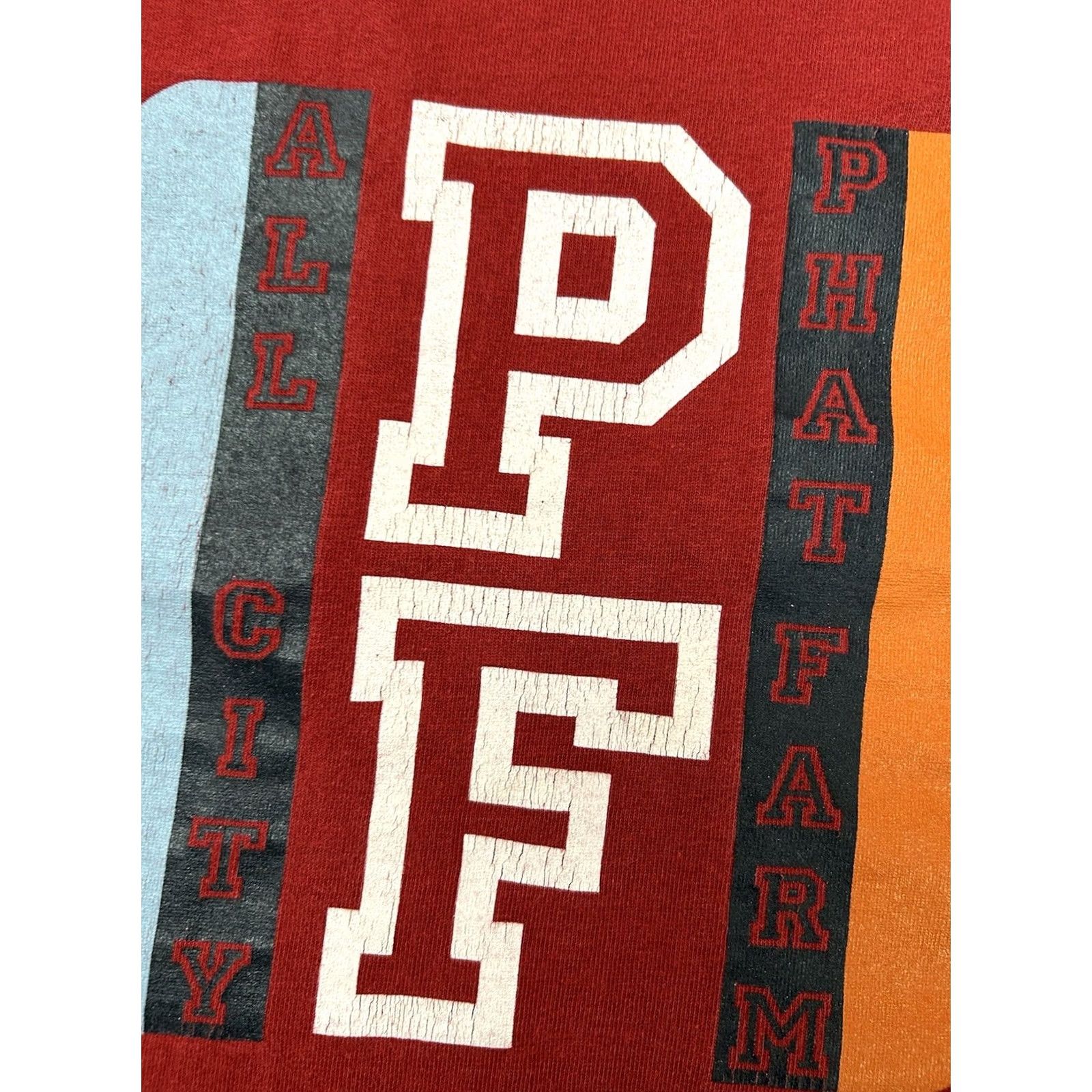 Phat Farm VINTAGE Phat Farm All City PF Y2K 90s Streetwear Brand Tee USA MADE Red XL 25x30.75 Mens T-Shirt Size US XL / EU 56 / 4 - 4 Thumbnail