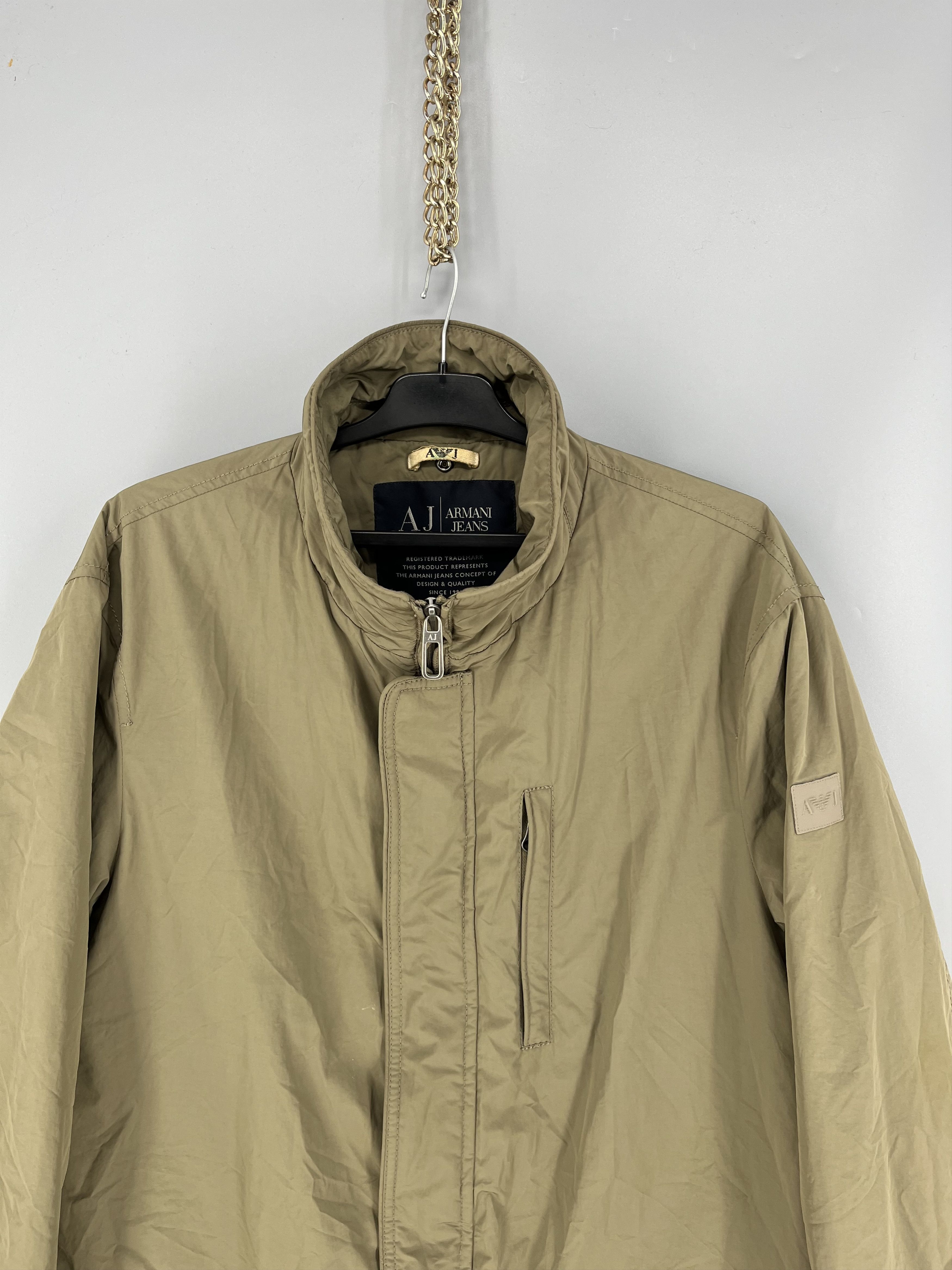 Armani Vintage Armani Jeans Khaki Nylon Parka Jacket Coat EU56 Size US XXL / EU 58 / 5 - 6 Thumbnail