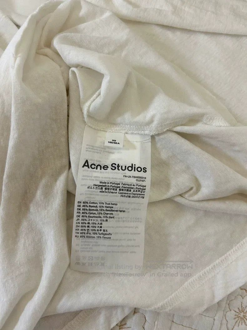 Acne Studios Acne Studios A white long-sleeved T-shirt with aged 1996 l Size US XS / EU 42 / 0 - 4 Thumbnail