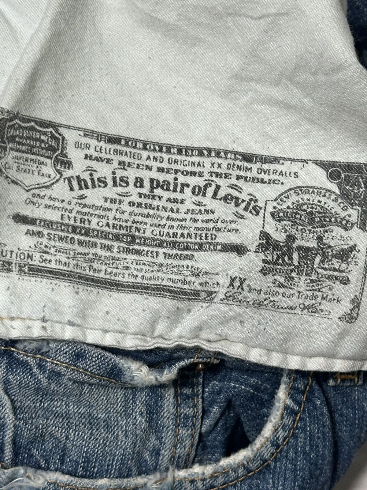 Levi's Levis 501 Vintage Distressed Straight Jean Faded Wash Size US 32 / EU 48 - 14 Thumbnail