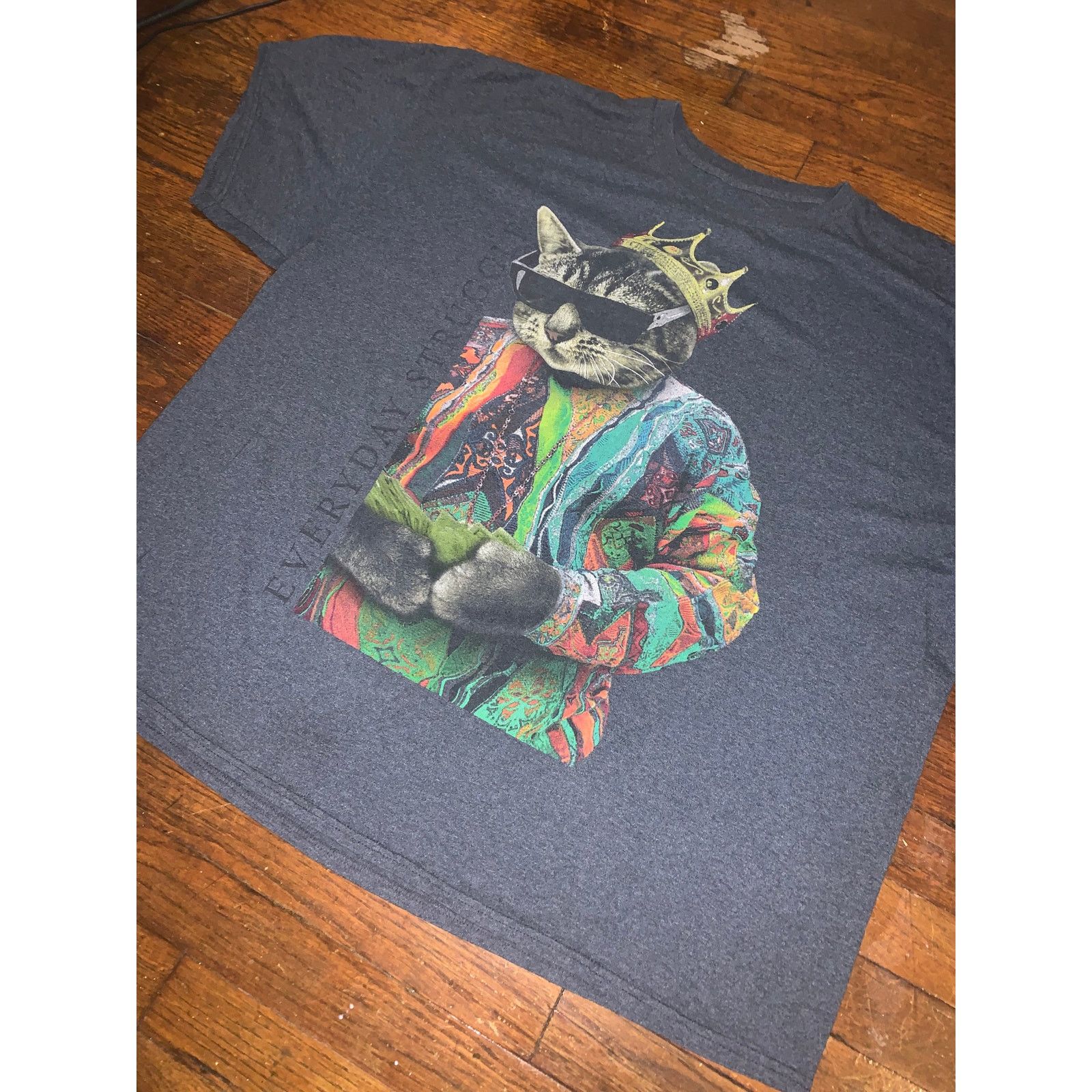 Other × Rap Tees Biggie Cat Graphic T Shirt 2XL Everyday Struggle Rap Tee Size US XXL / EU 58 / 5 - 5 Thumbnail