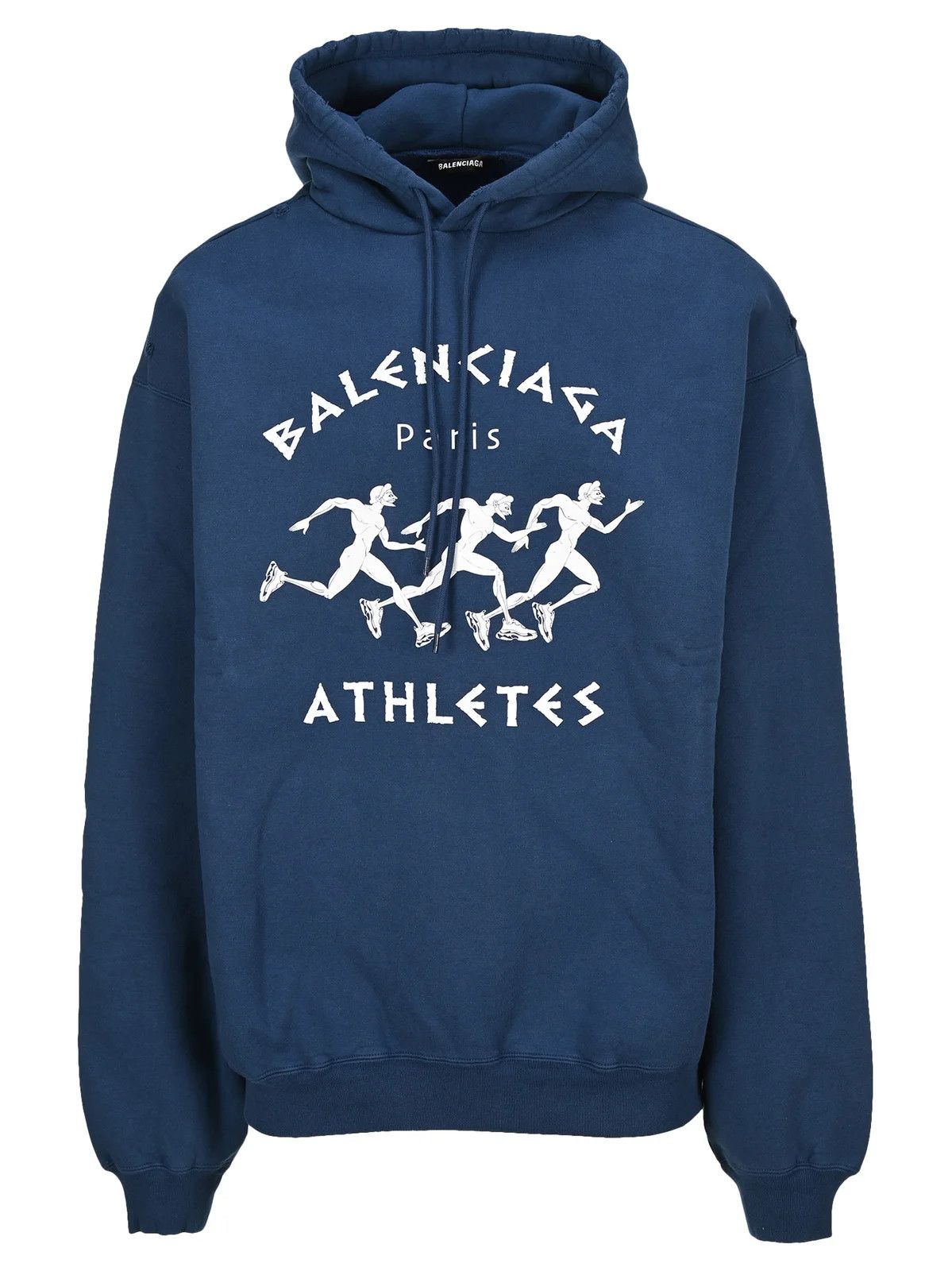 image of Balenciaga Paris Athletes Hoodie Ss21 in Blue, Men's (Size XS)