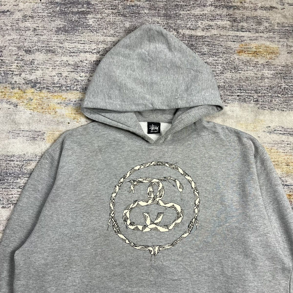 Stussy Vintage Stussy big logo hoodie grey Size US XL / EU 56 / 4 - 2 Thumbnail