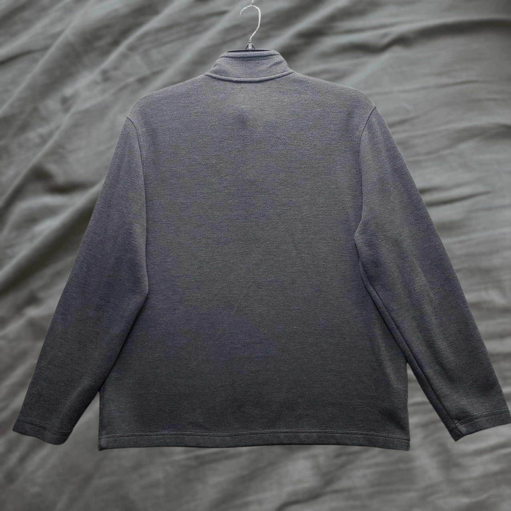 Eddie Bauer Eddie Bauer Mens Large Gray Knit Quarter Zip Mock Neck Sweater Long Sleeve Pullover Casual Outdoor 1/4 Zip Breathable Size US L / EU 52-54 / 3 - 1 Thumbnail