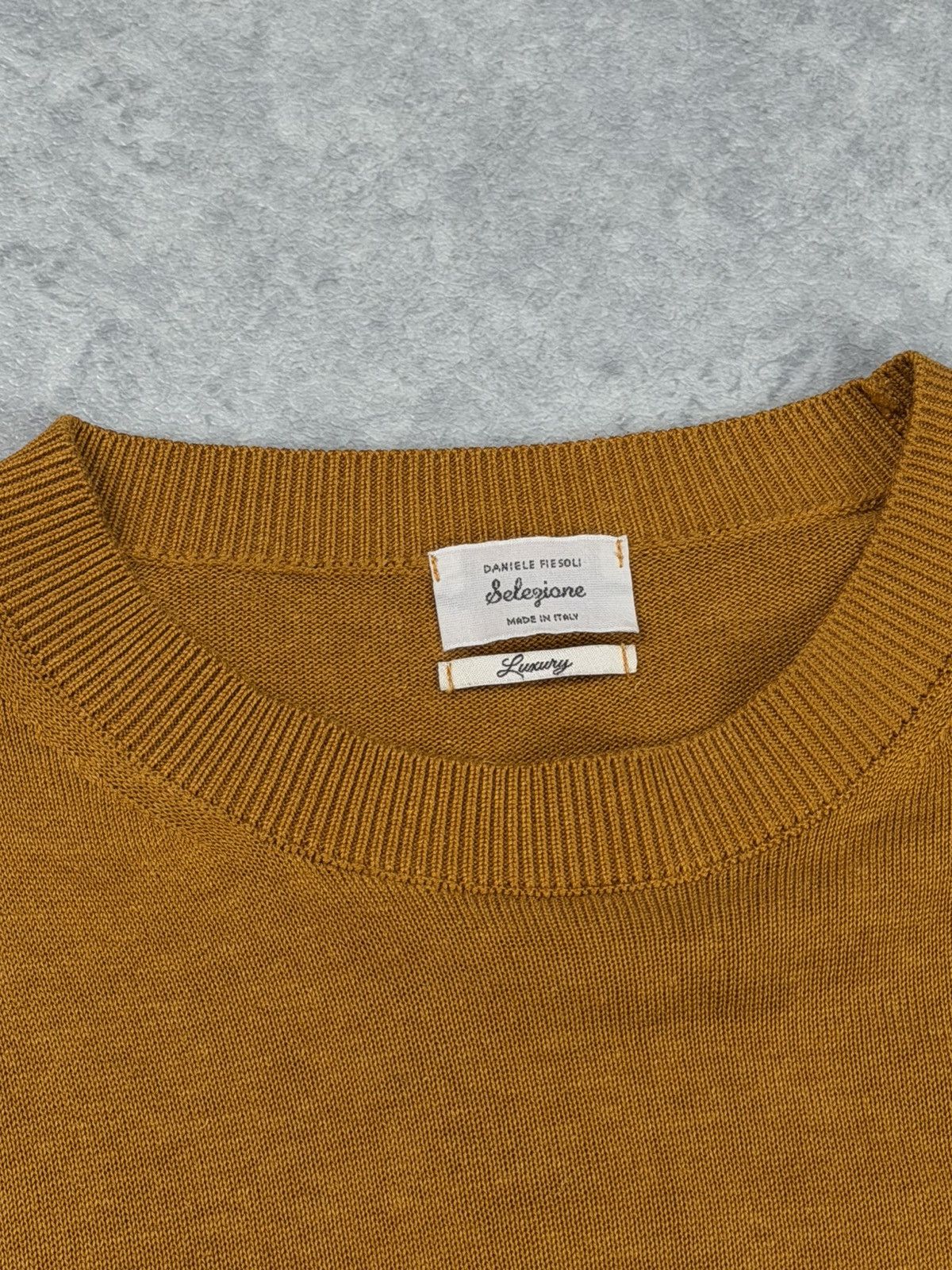 Daniele Fiesoli Daniele Fiesoli Crew Neck Sweater L Silk Linen Blend Mustard Size US L / EU 52-54 / 3 - 6 Thumbnail