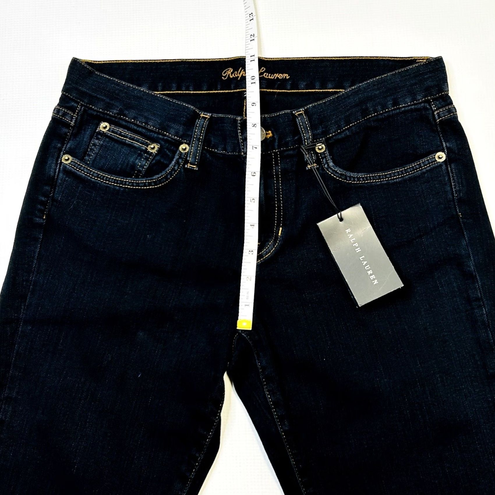 Ralph Lauren VINTAGE? No. Ralph Lauren Low Rise Straight Leg Denim Jeans Dark Wash 29 Tall 34” Inseam NEW Size 29" - 7 Thumbnail
