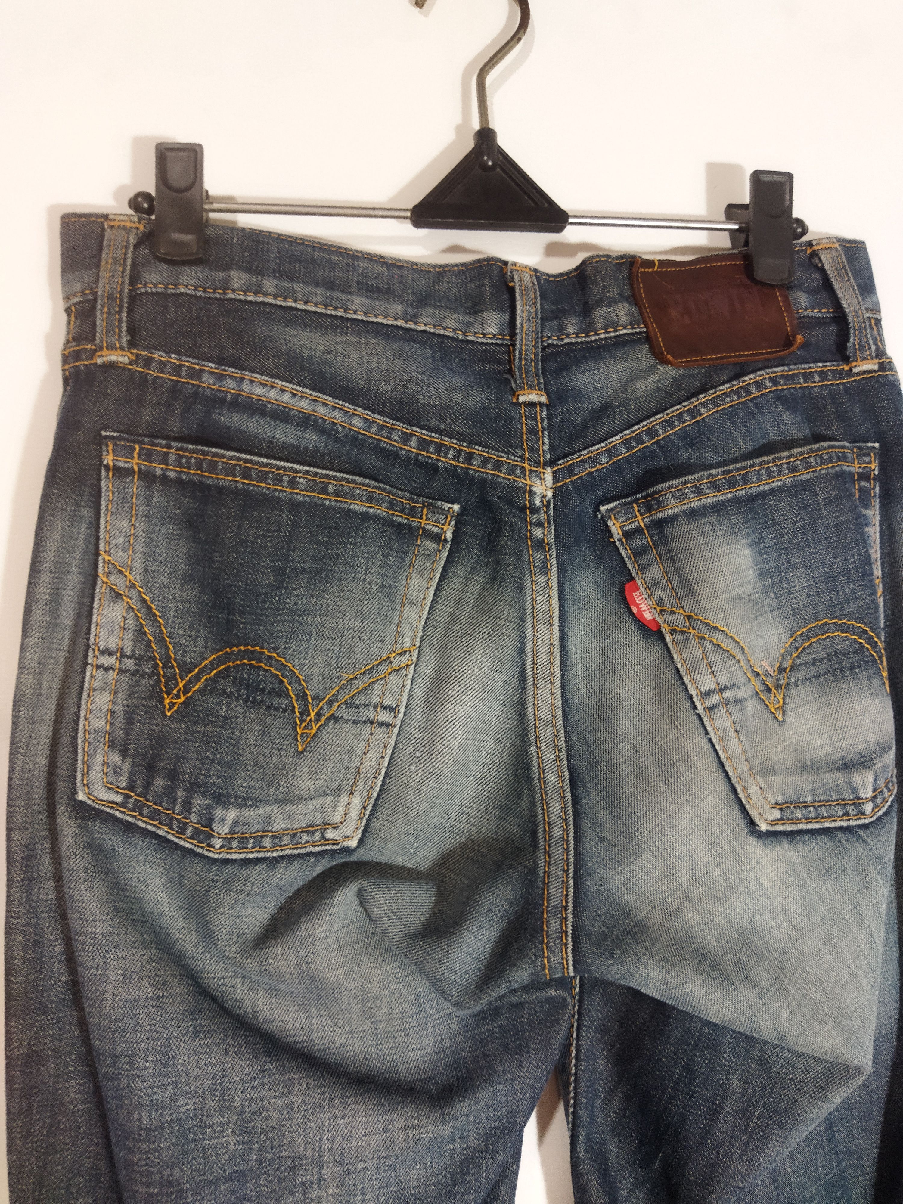 Edwin Custom Reworked Edwin Denim Jeans Distressed Patchwork Skull Size US 28 / EU 44 - 8 Thumbnail