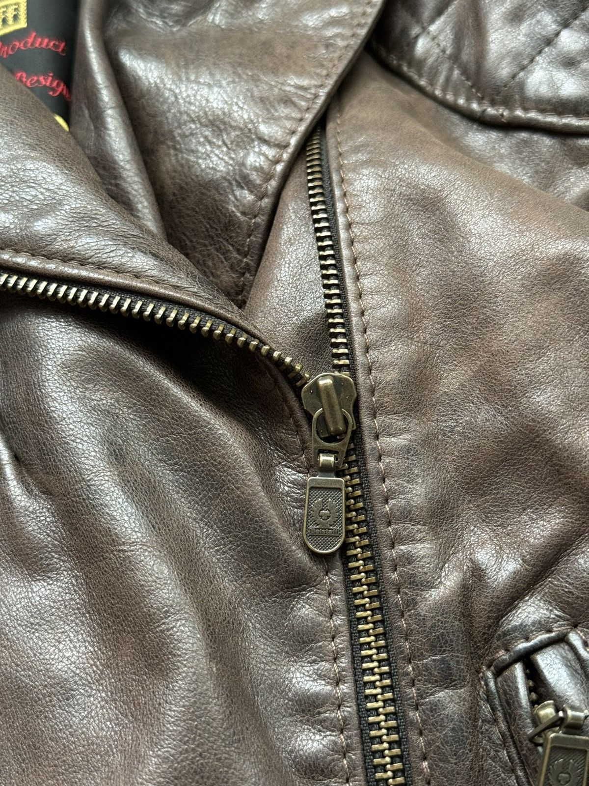 Belstaff × Genuine Leather × Vintage Belstaff 90s vintage racing biker leather jacket Size M / US 6-8 / IT 42-44 - 4 Thumbnail