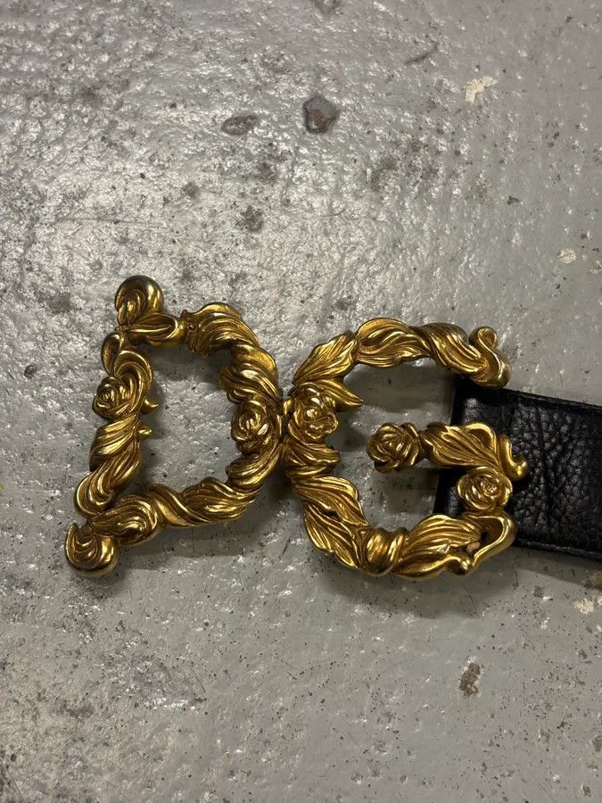 Dolce & Gabbana AW2006 Dolce & Gabbana Black Leather Ornamental Buckle Belt Size ONE SIZE - 5 Thumbnail