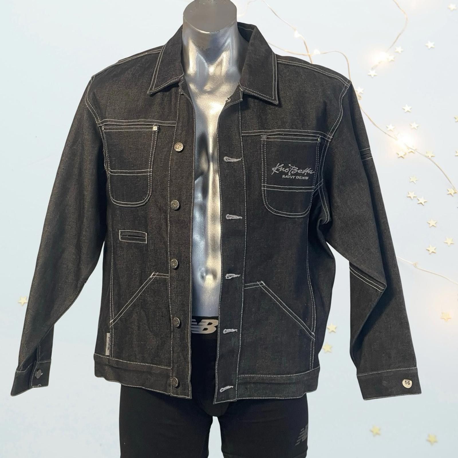 Other Kno Betta Lion Men's Black Denim Jacket in size L - NWOT Size US L / EU 52-54 / 3 - 1 Thumbnail