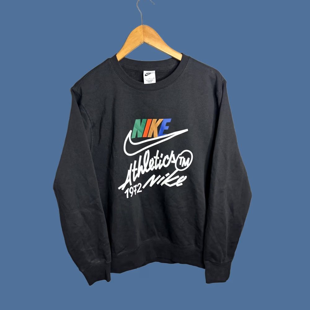Nike Nike Sweatshirt Mens Small Black Crewneck Athletics 1972 Graphic Pullover Swoosh Size US S / EU 44-46 / 1 - 1 Thumbnail