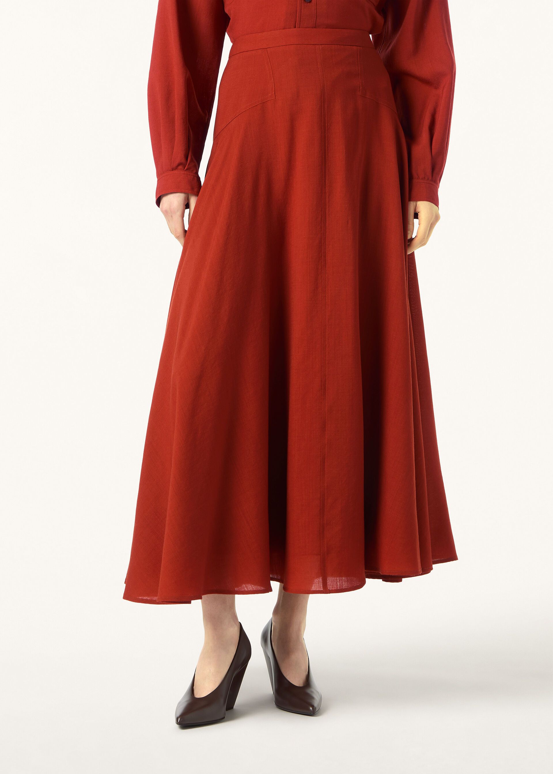 Loro Piana os11x0426 FAN7058 Flavia Skirt in Dry Roses Size 25" / US 0 / IT 36 - 4 Thumbnail