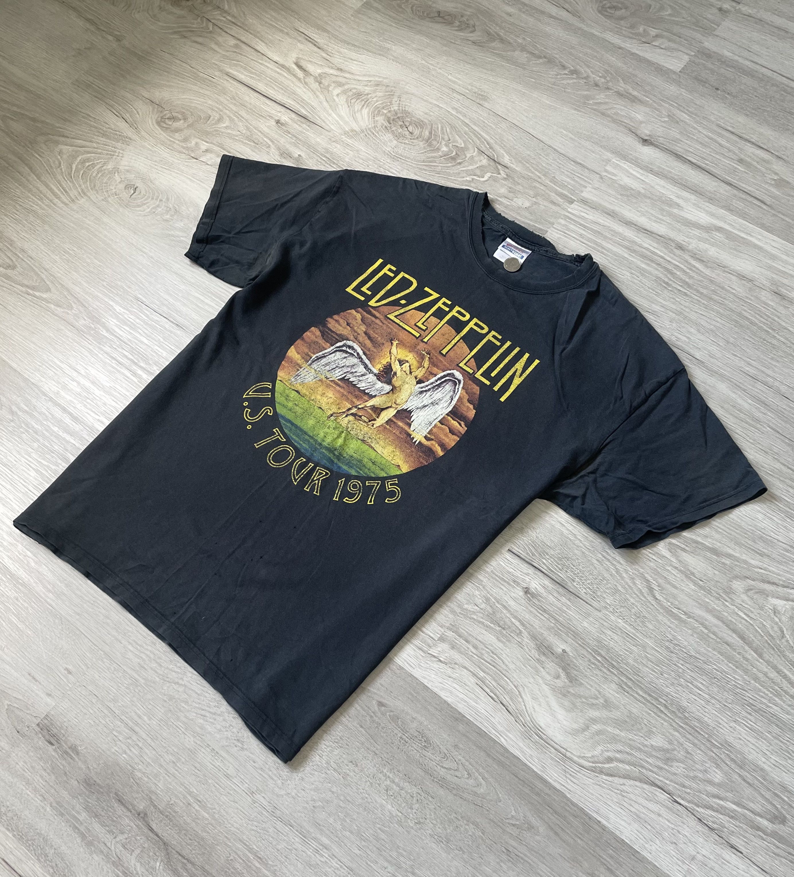 Led Zeppelin × Vintage MENS CASUAL ROCK SHIRT LED ZEPPLIN Size US L / EU 52-54 / 3 - 1 Thumbnail