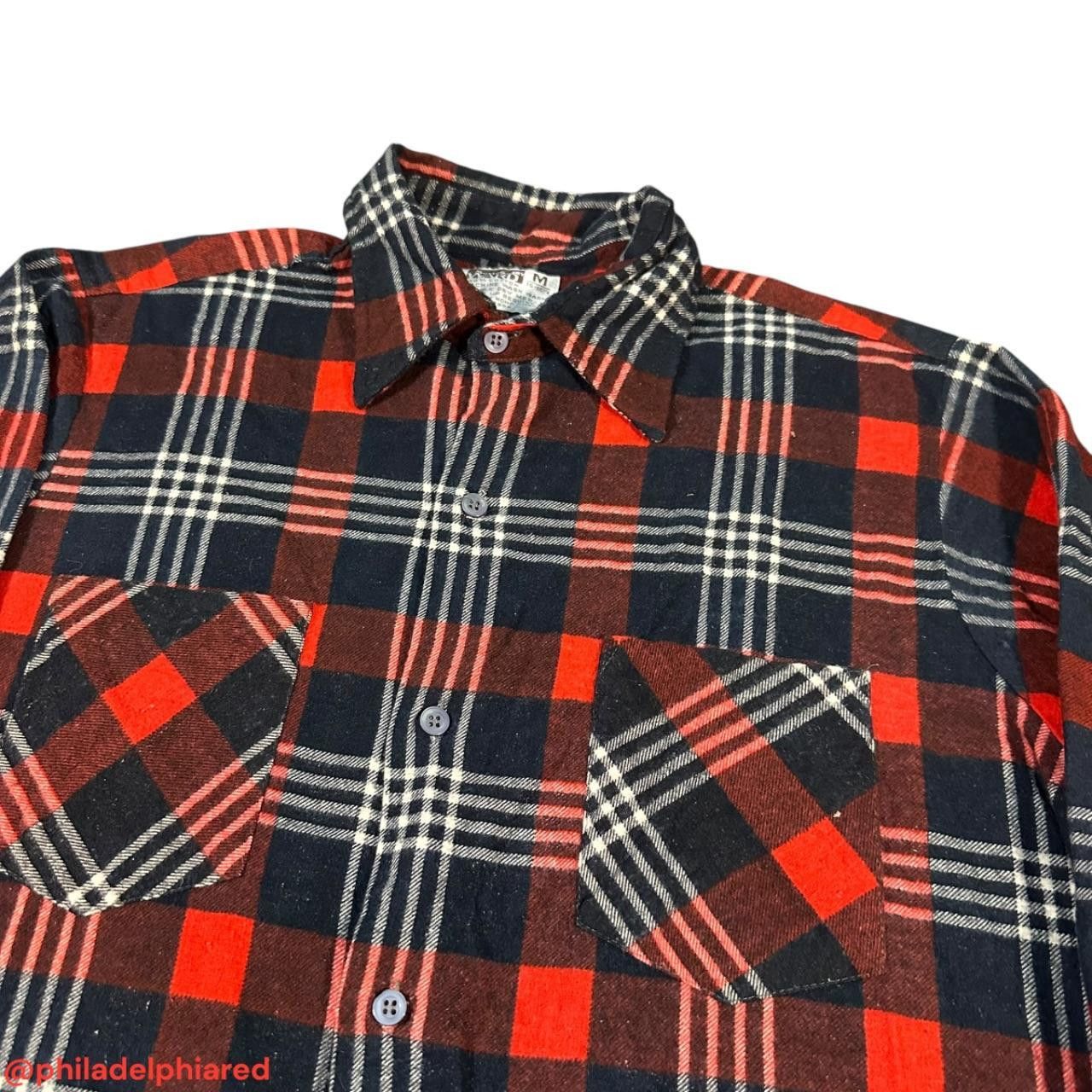 Designer Vintage 1970s Montgomery Ward Flannel casual shirt Medium Size US M / EU 48-50 / 2 - 3 Thumbnail