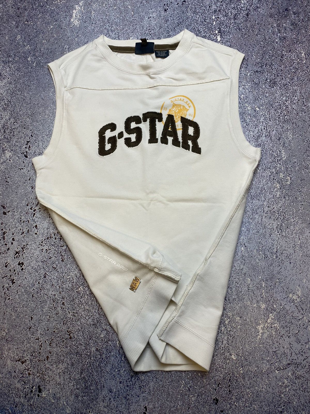 G-Star × Vintage 💥AVANT-GARDE G-STAR RAW WHITE SLEEVELESS TANK TOP Size US S / EU 44-46 / 1 - 7 Thumbnail