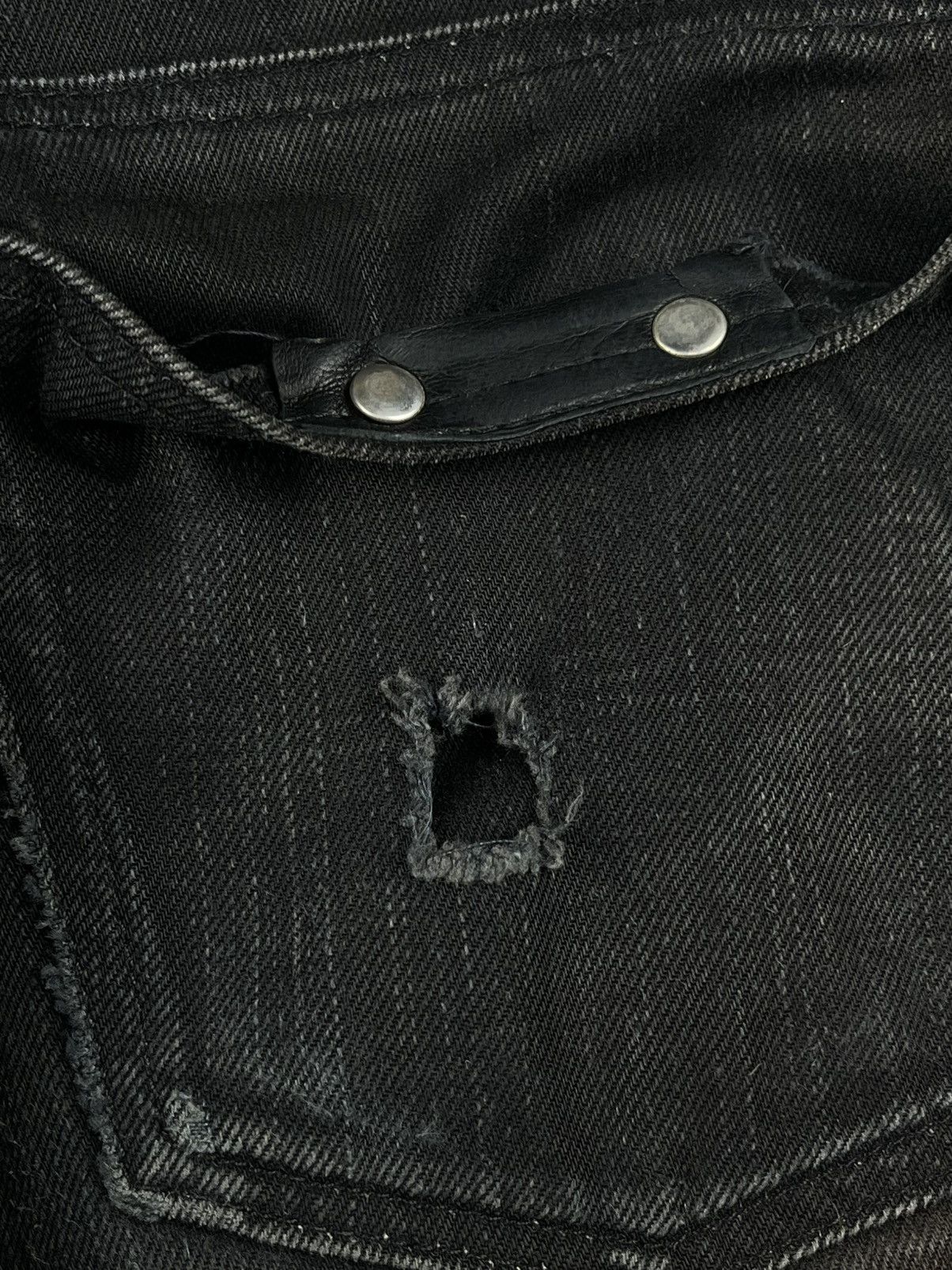 Chrome Hearts Chrome Hearts Thrashed Faded Fleur Knee Silver Denim Jeans Size US 30 / EU 46 - 10 Thumbnail