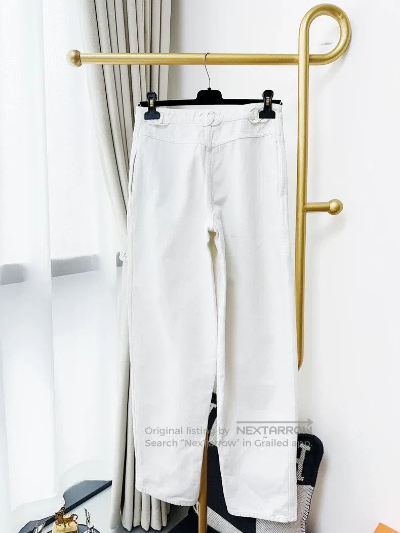 Chanel Chanel 25P white waist logo jeans radish trousers Size 24" / US 00 / IT 34 - 3 Thumbnail