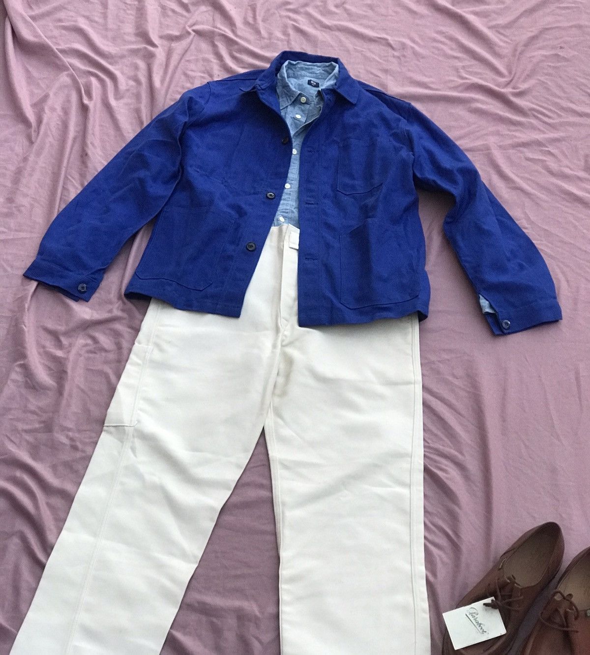 Other MADE IN FRANCE VINTAGE GENUINE FRENCH CHORE JACKET MID/HEAVY Size US M / EU 48-50 / 2 - 2 Thumbnail