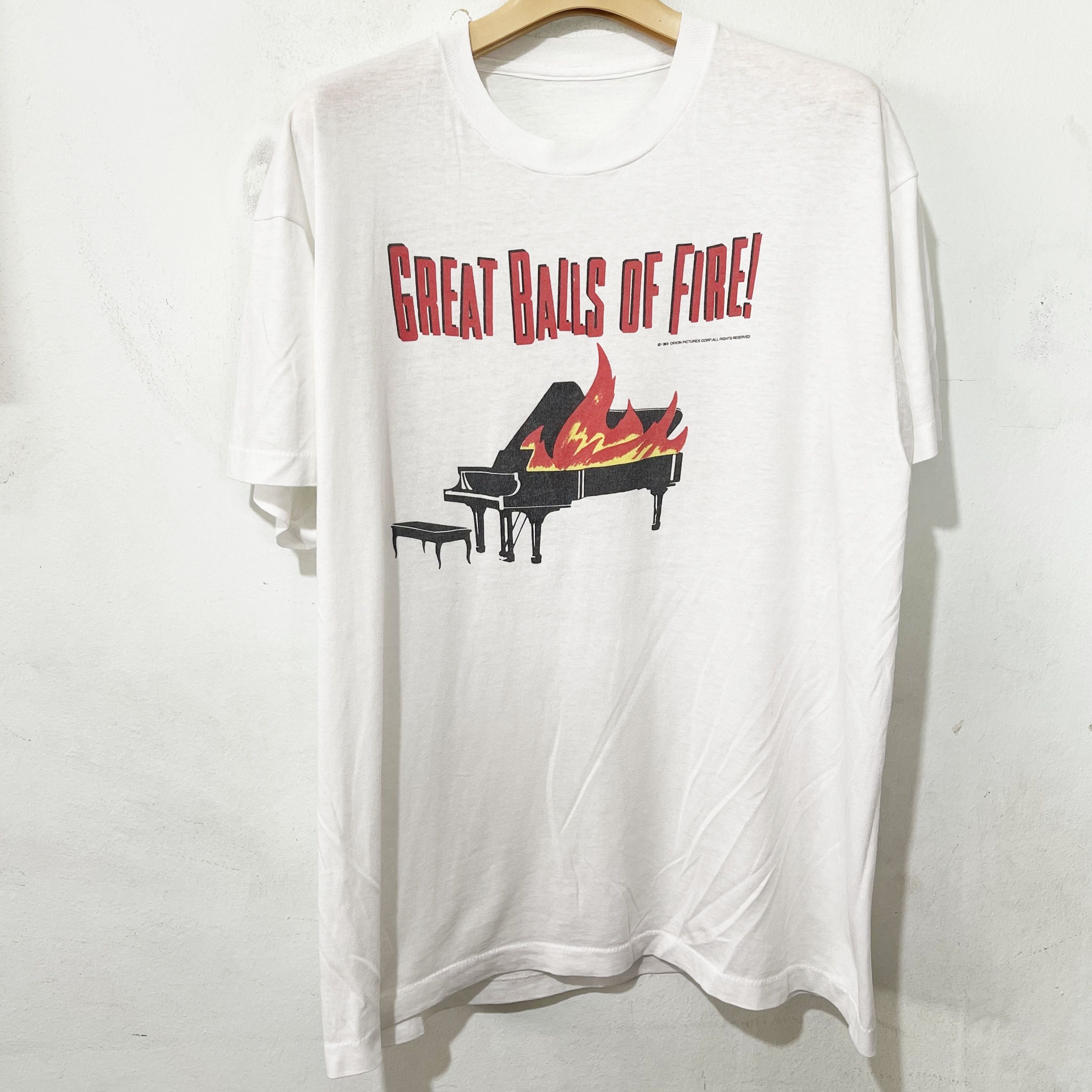 Vintage Vintage 1989 Great Balls of Fire Movie Promo T-Shirt Size US L / EU 52-54 / 3 - 1 Thumbnail